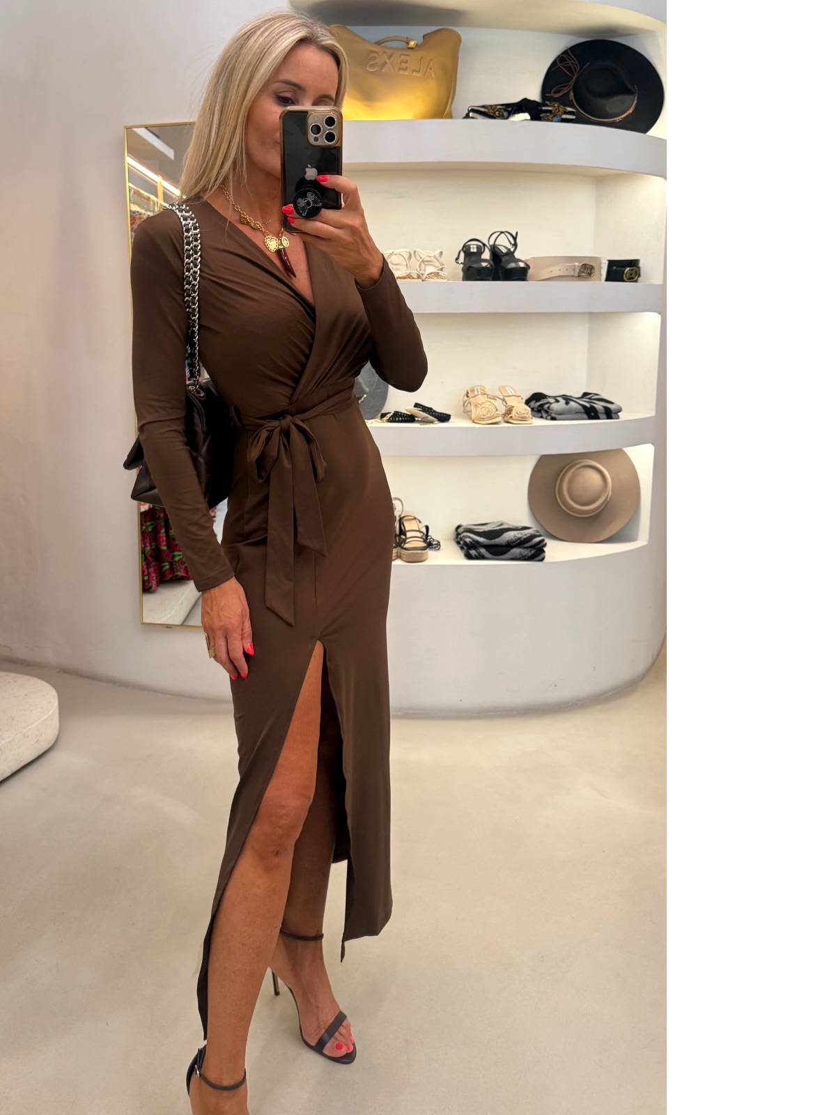 VESTIDO MADDE MARRON