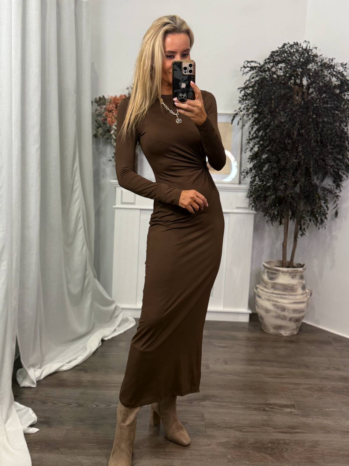 VESTIDO SKIVE MARRON