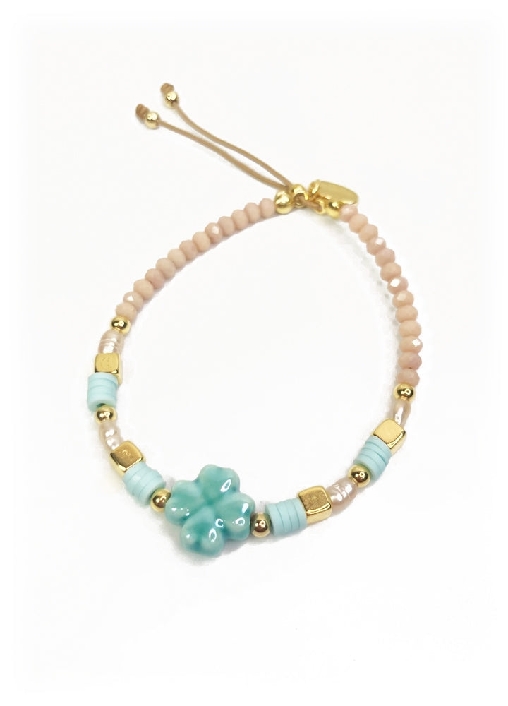 PULSERA MARISA TRÉBOL AZUL