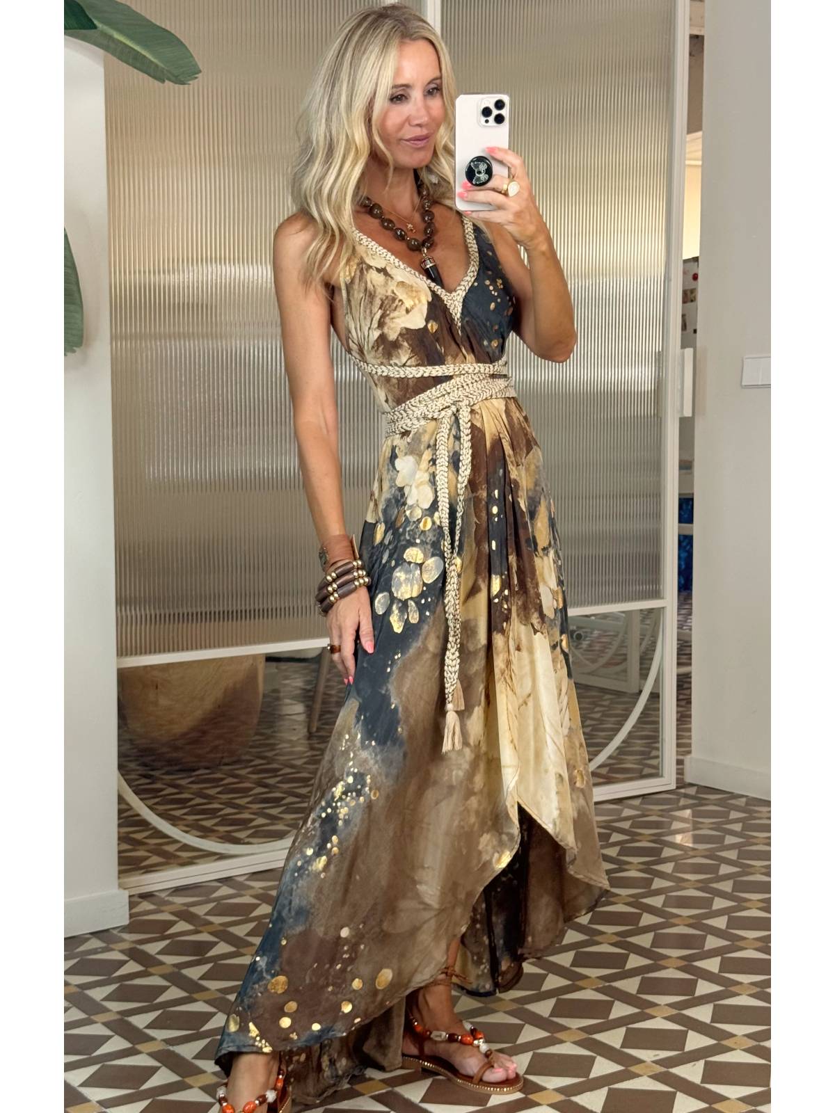 VESTIDO ABITARA BEIGE