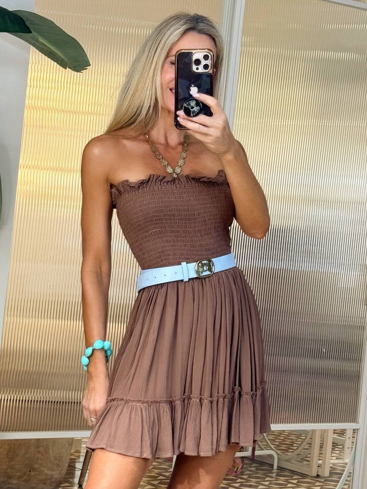 VESTIDO ALIMOS MARRON