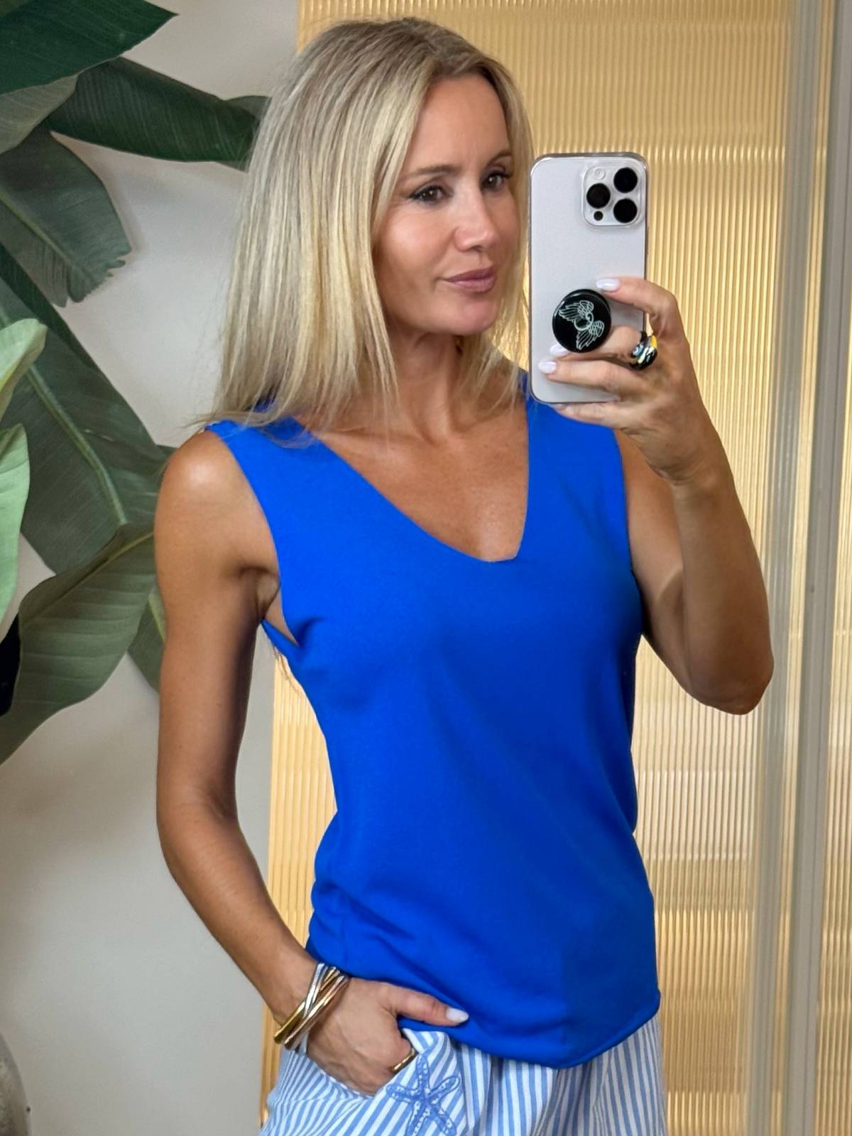 TOP ALMINE AZUL