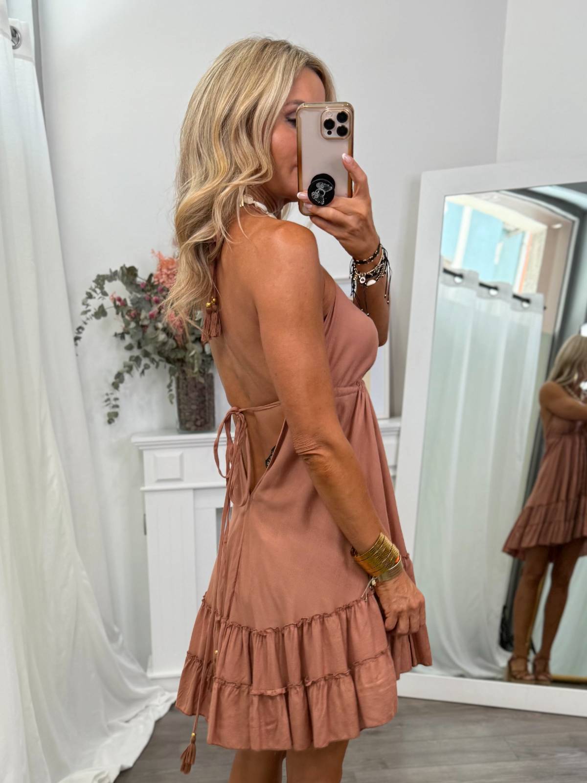VESTIDO ANALA MARRON
