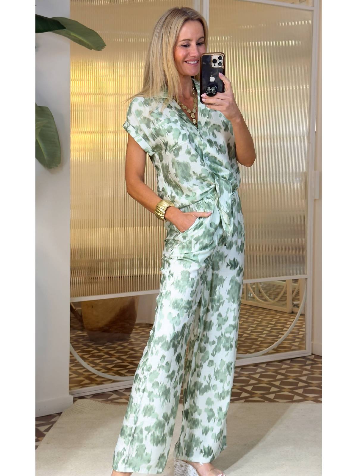 BLUSA ANKARA VERDE