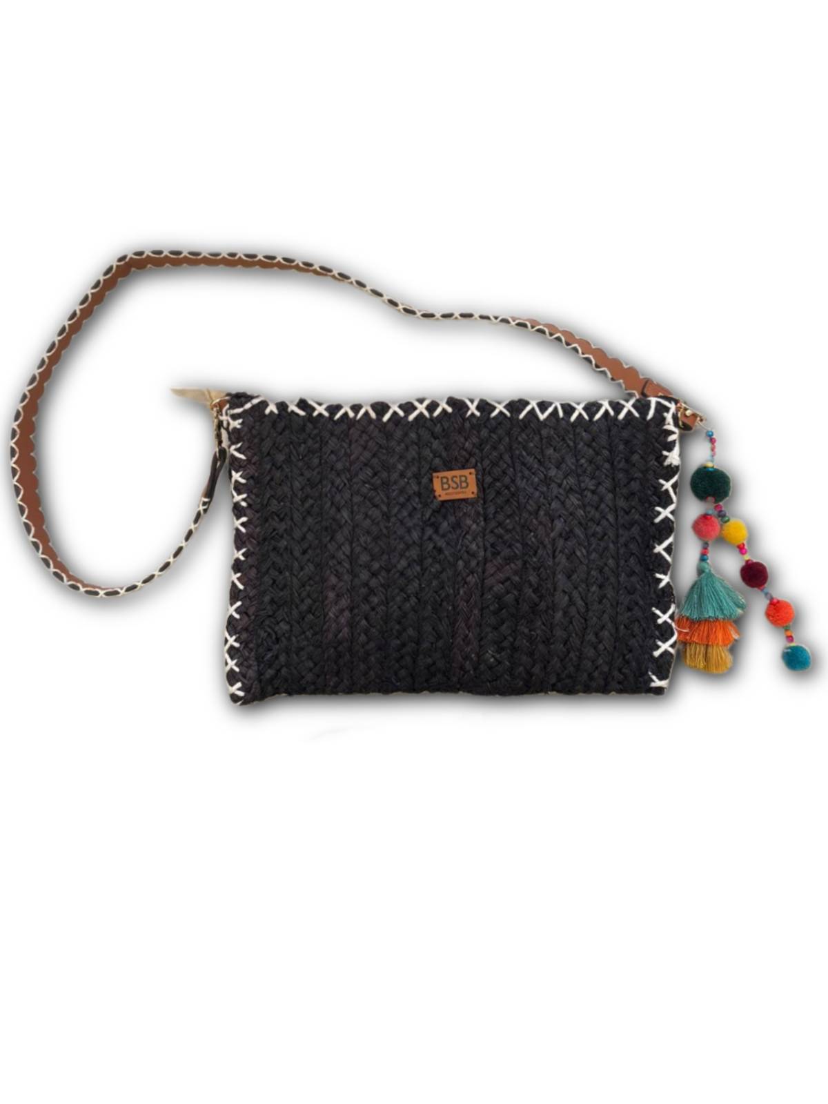 BLACK AZTEC HANDBAG