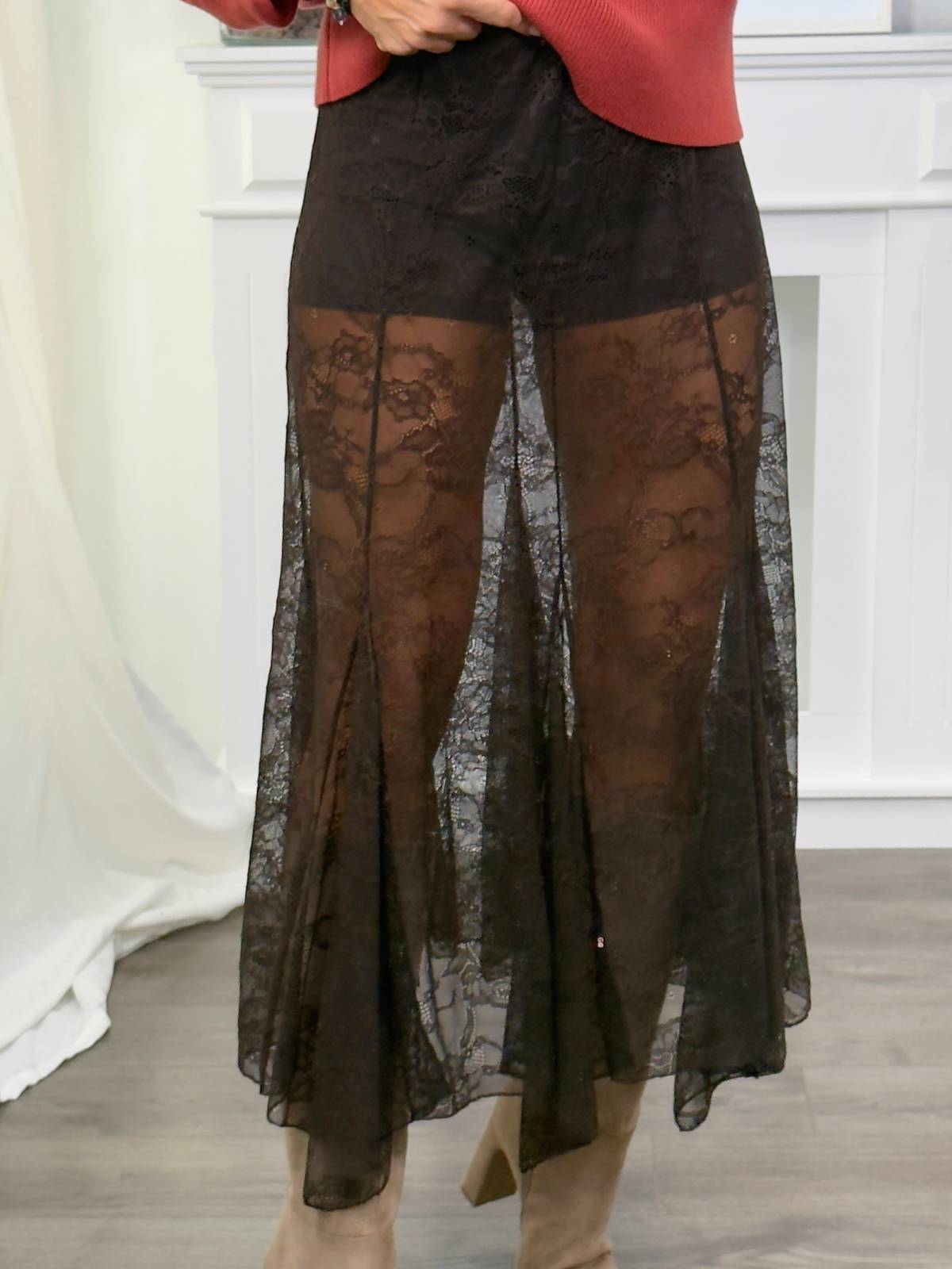 FALDA BAMBERG MARRON