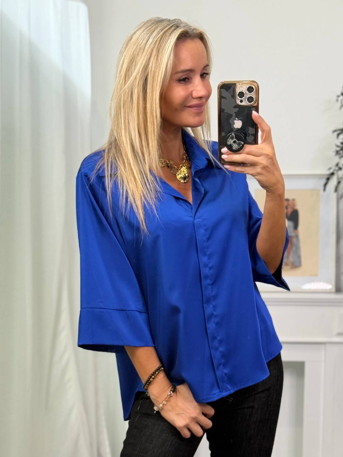BLUSA TENILA AZUL