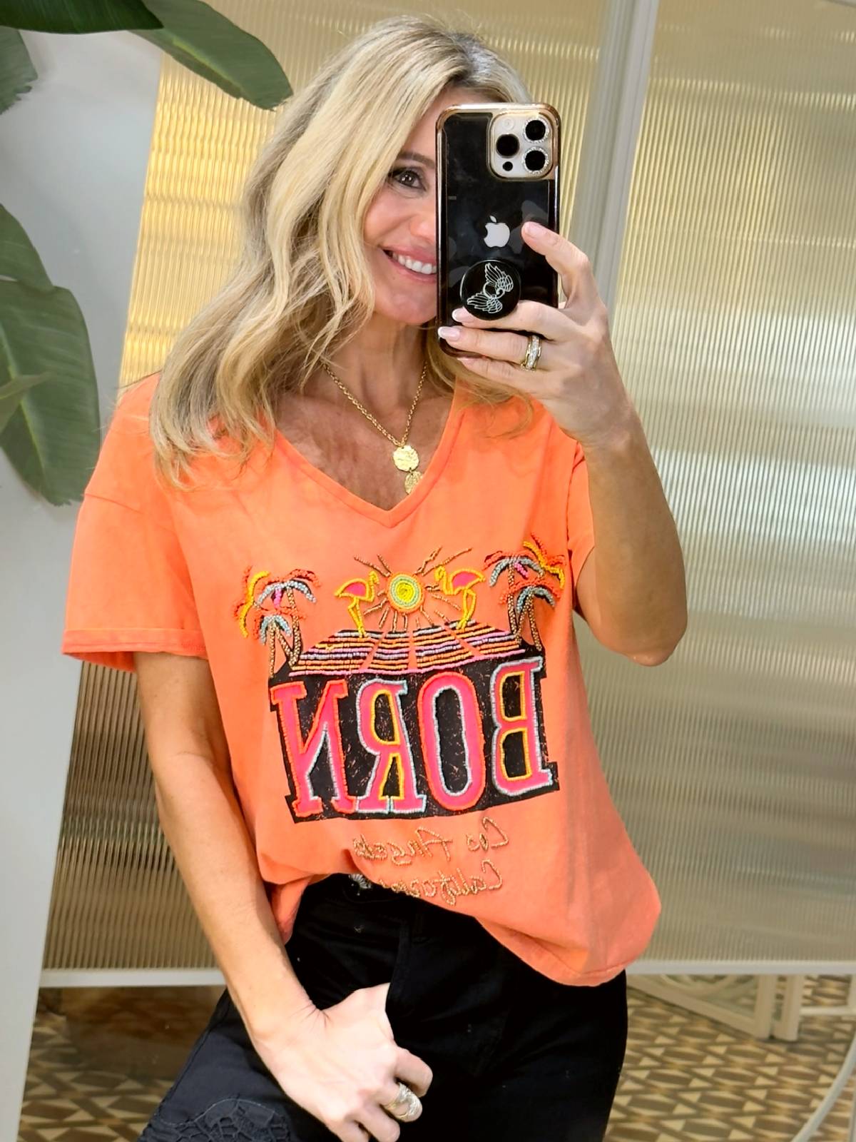 CAMISETA BORN NARANJA