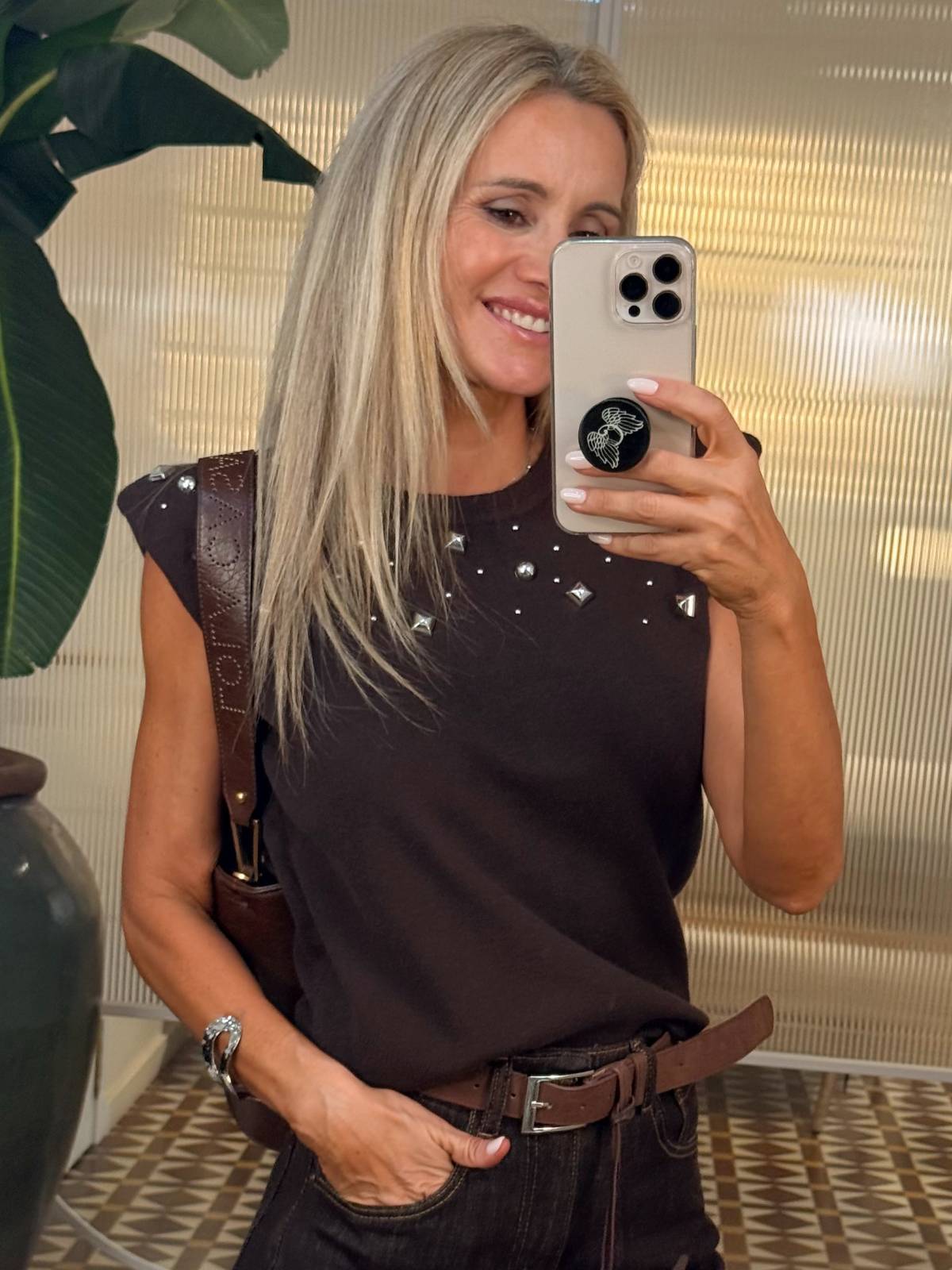 TOP BRILAN MARRON