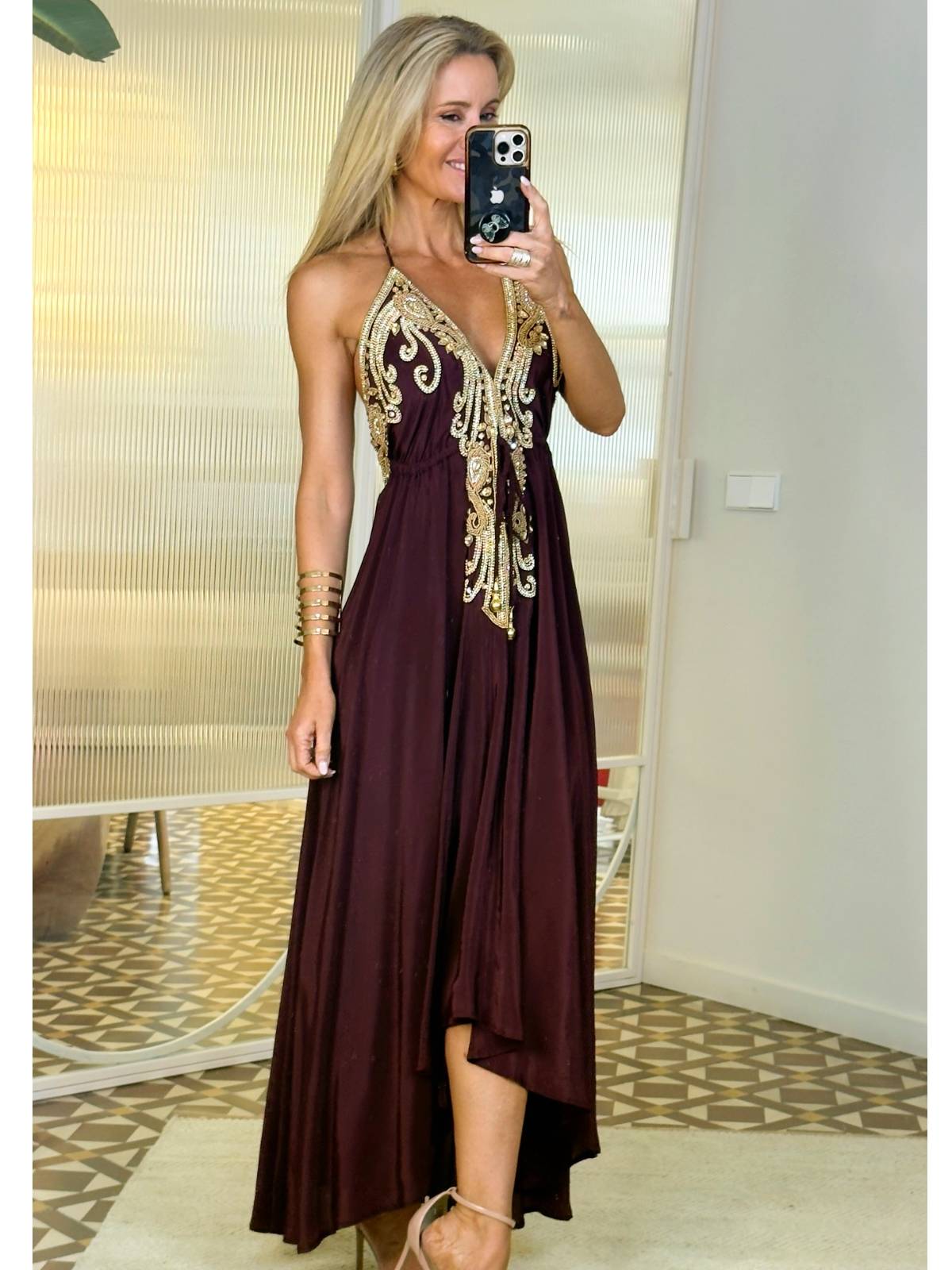VESTIDO CAPRI VINO