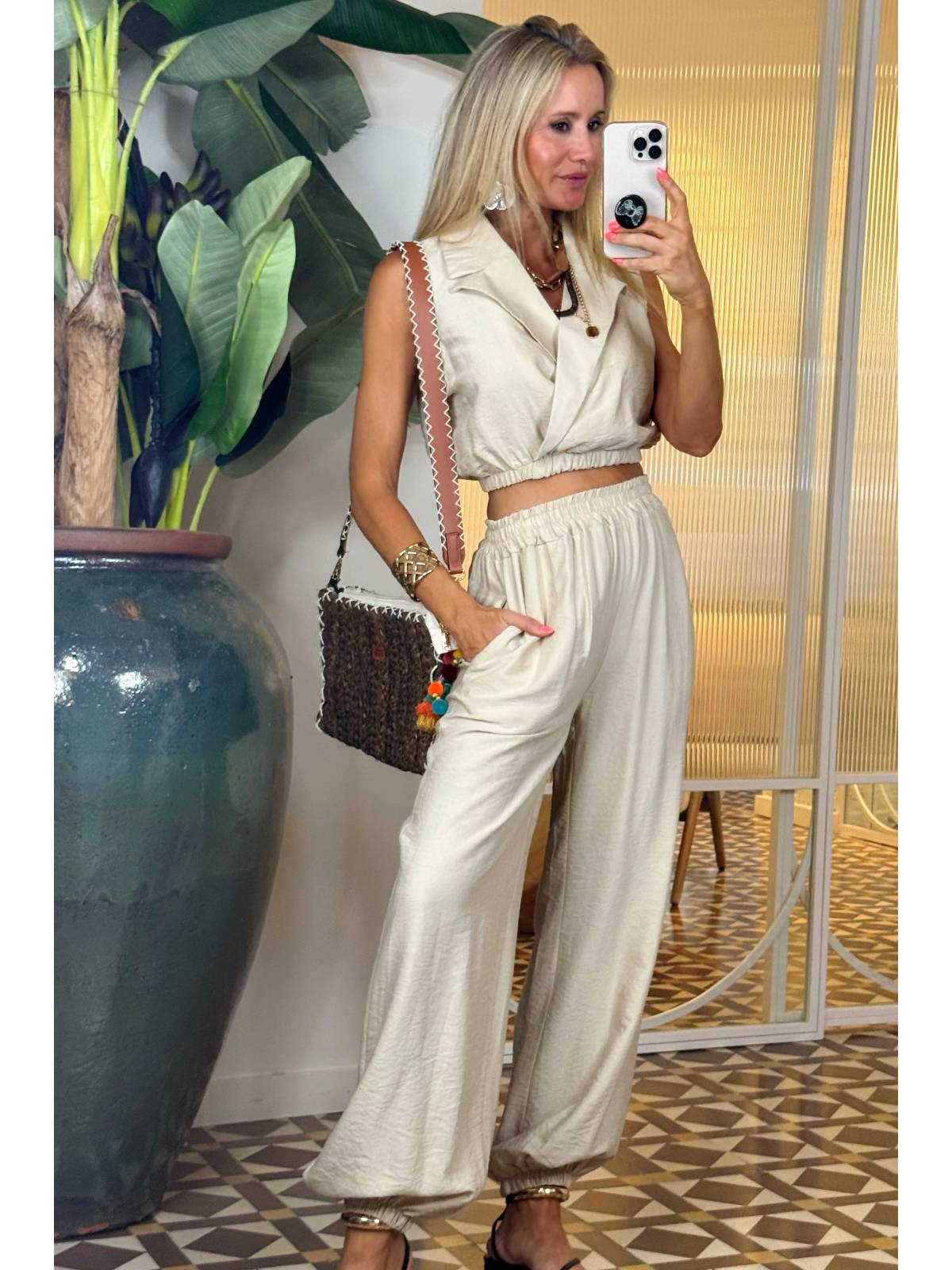 CONJUNTO CELUA BEIGE