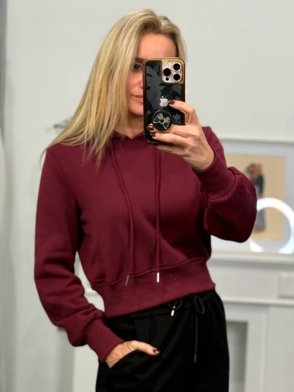 SUDADERA DACLEL BURDEOS