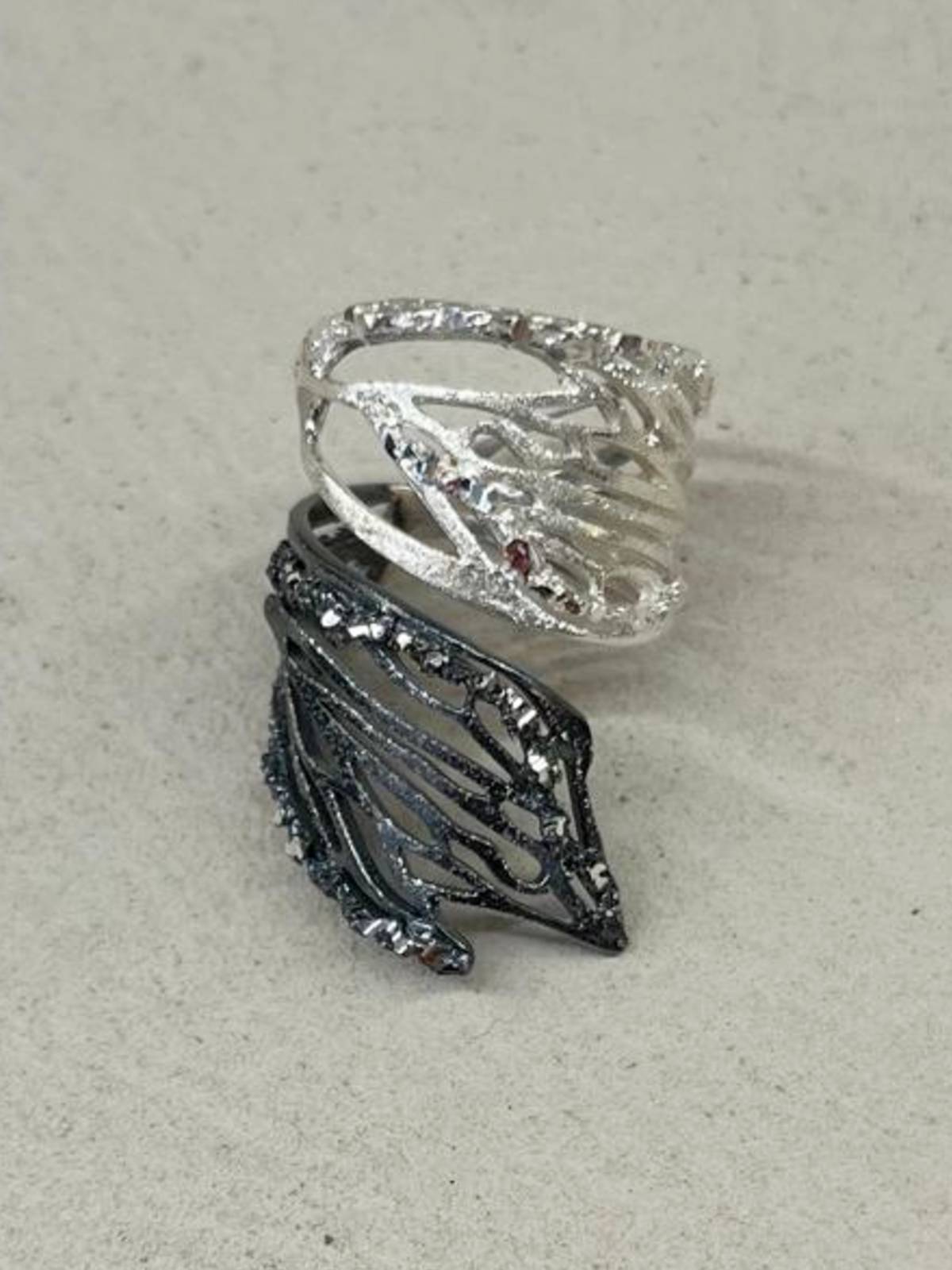 ANILLO DOBLE PLATA