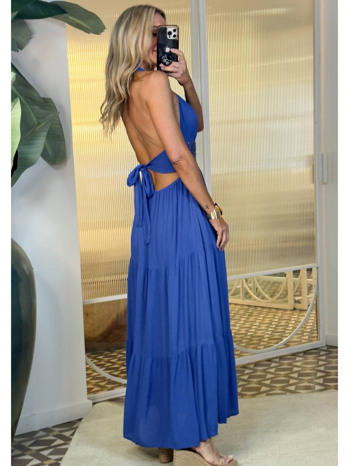 VESTIDO EGIPTO AZUL