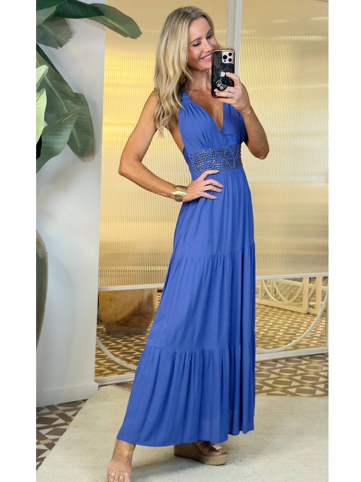 VESTIDO EGIPTO AZUL