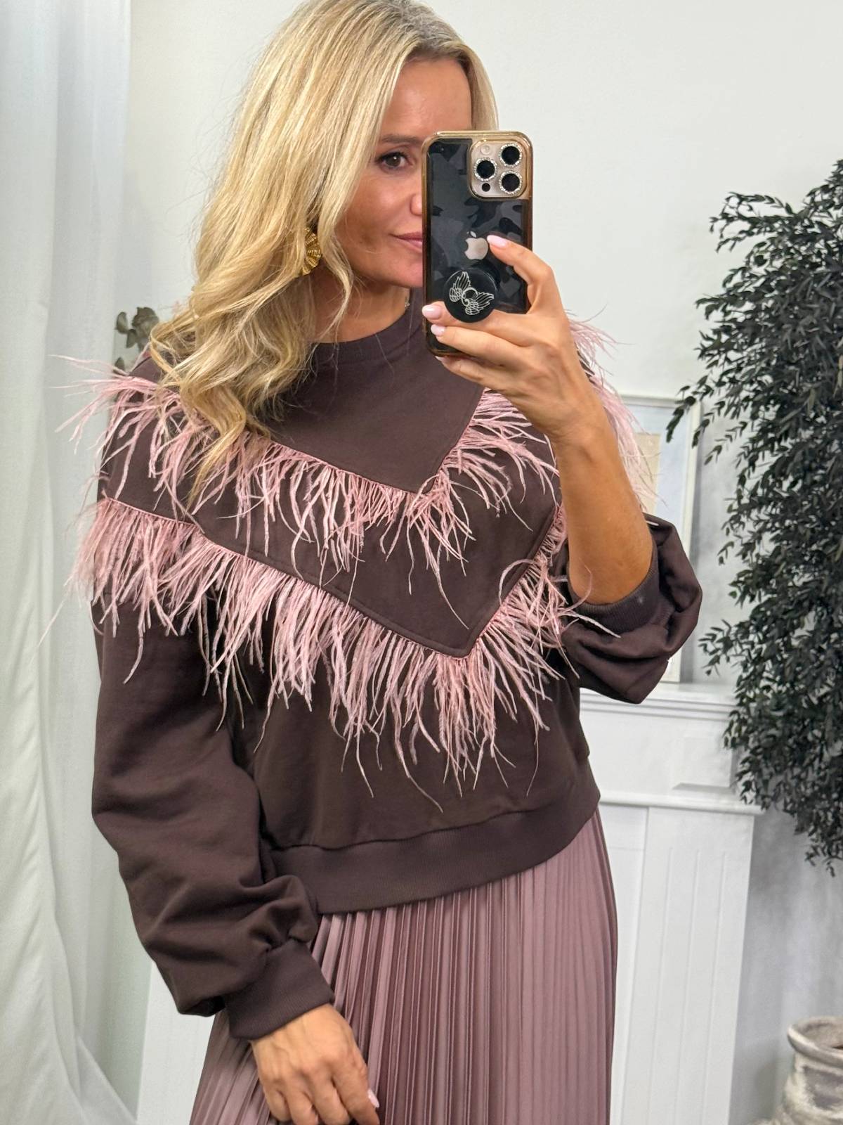 SUDADERA FLORENCIA MARRON