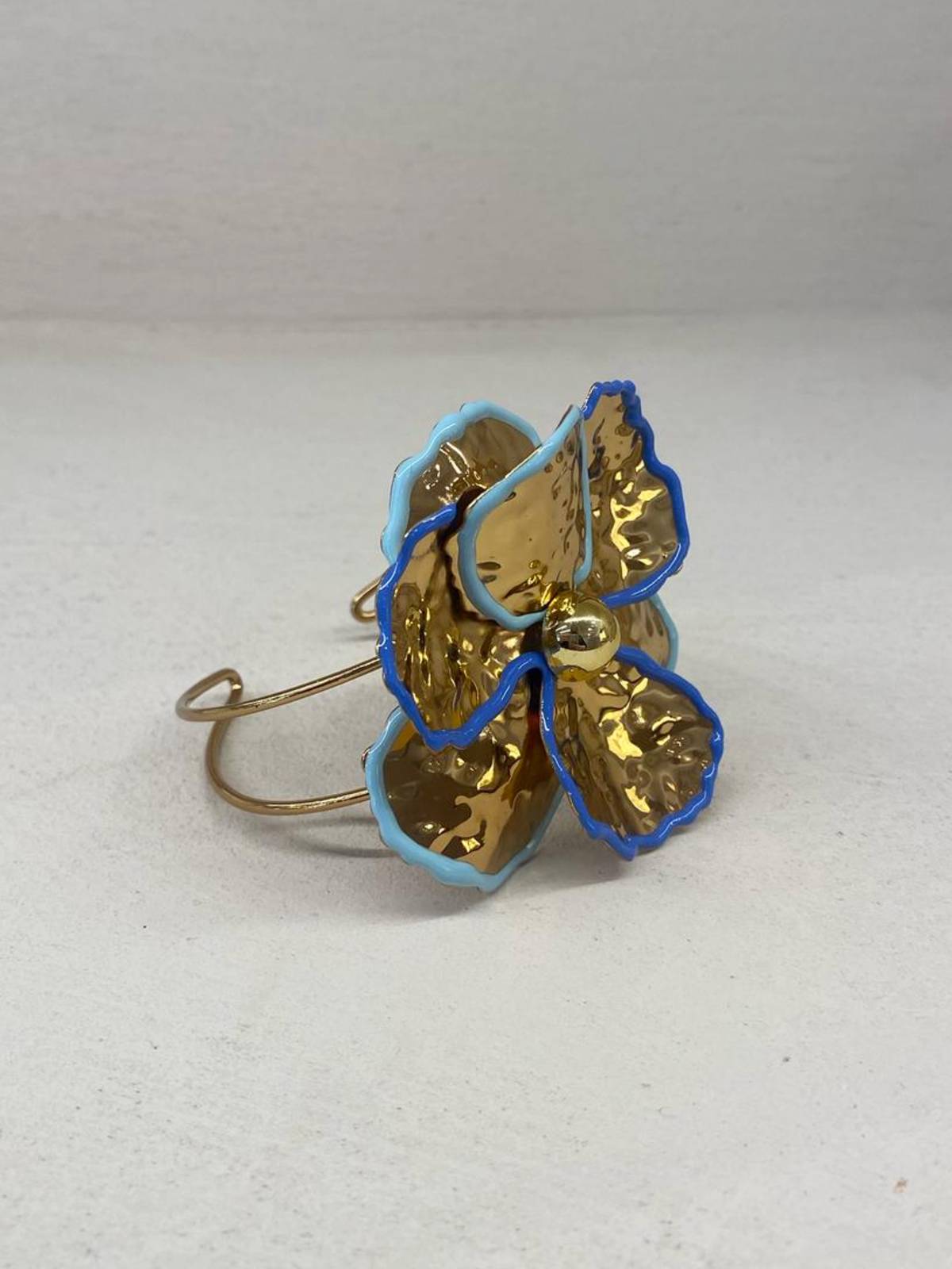BRAZALETE FLOR AZUL