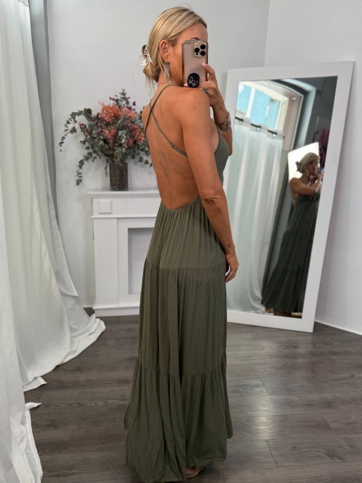 VESTIDO PLUMELONG KAKI
