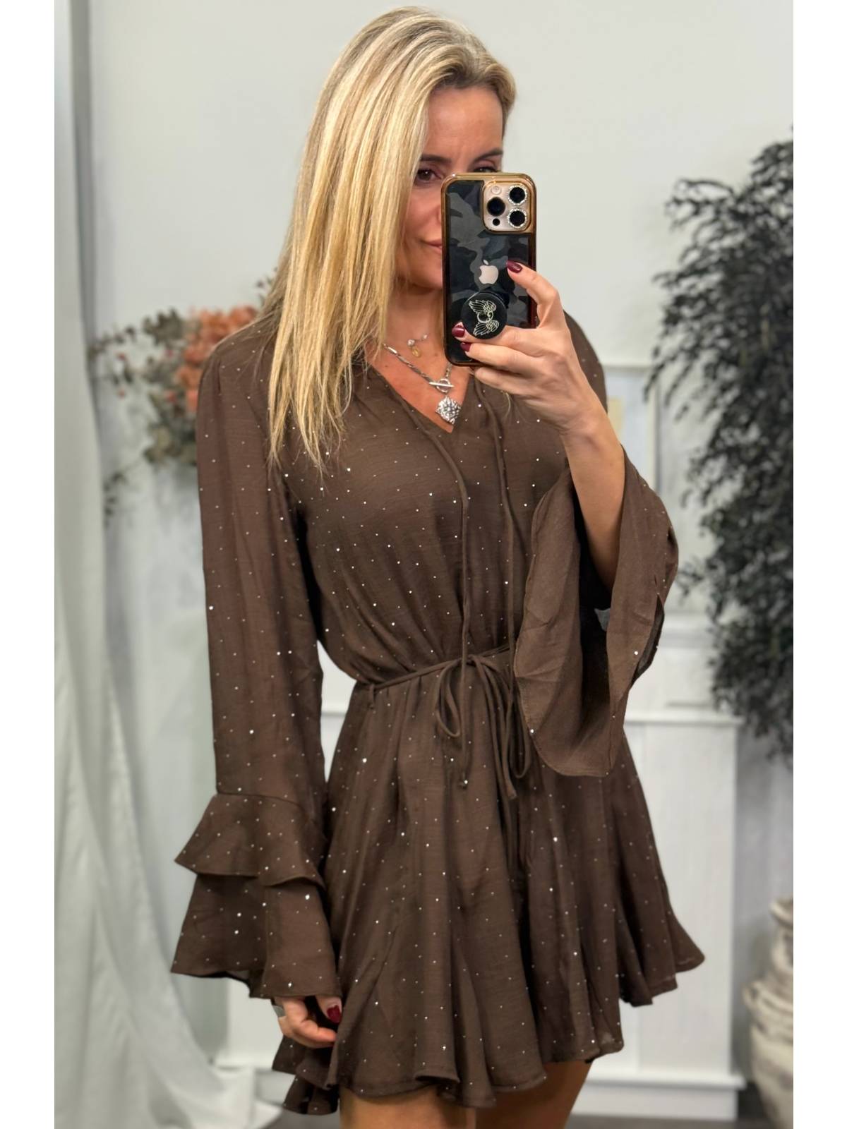 VESTIDO GRACAE MARRON