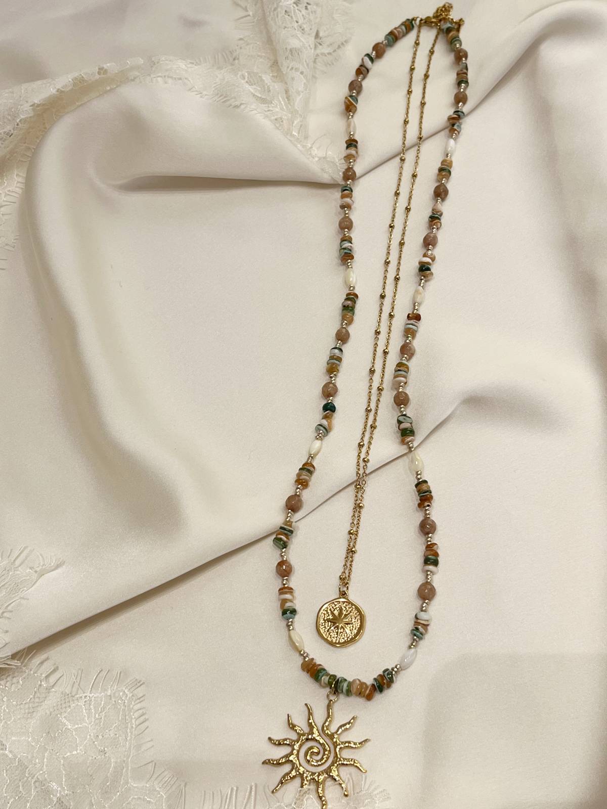 COLLAR HELIOS MARRON