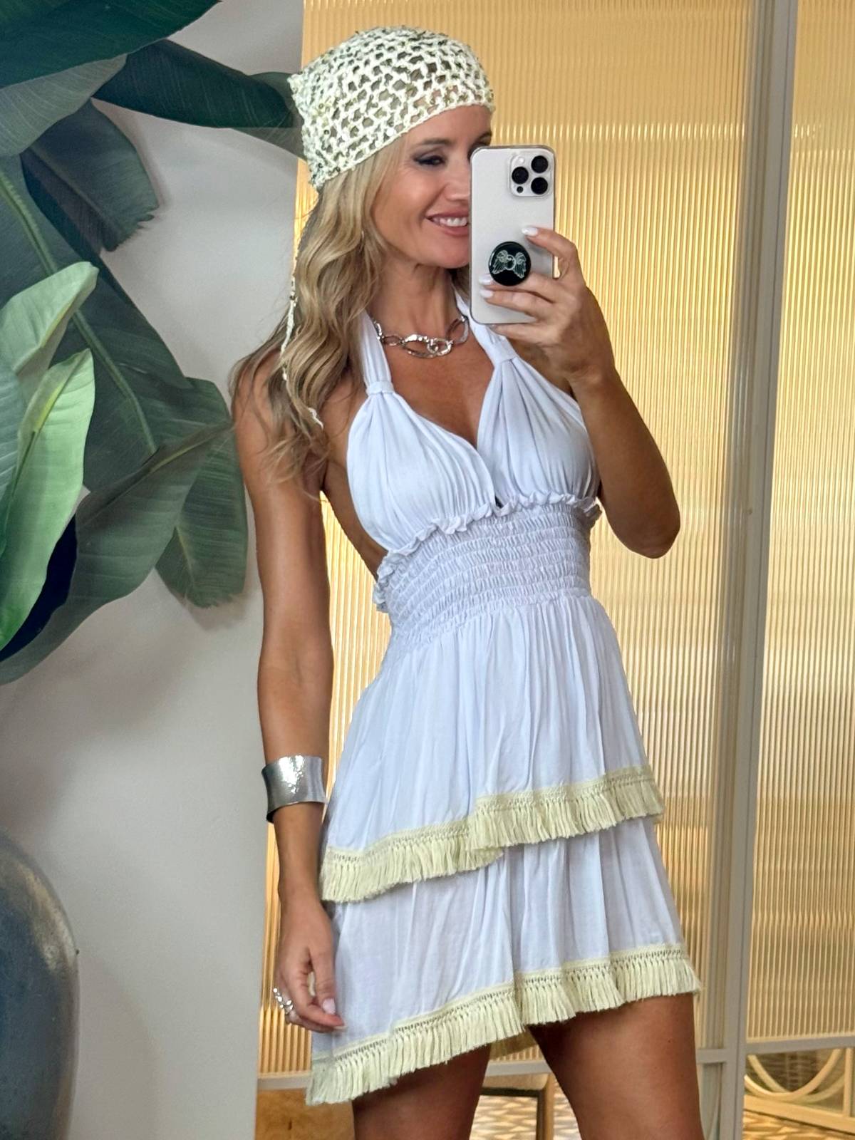 ROBE IKAT BLANCHE