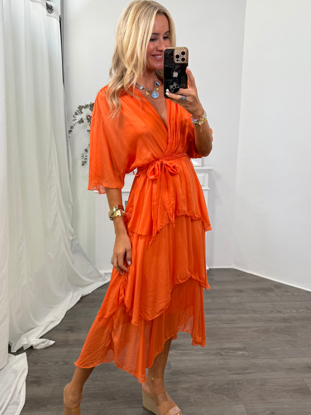 VESTIDO CLIVIA NARANJA