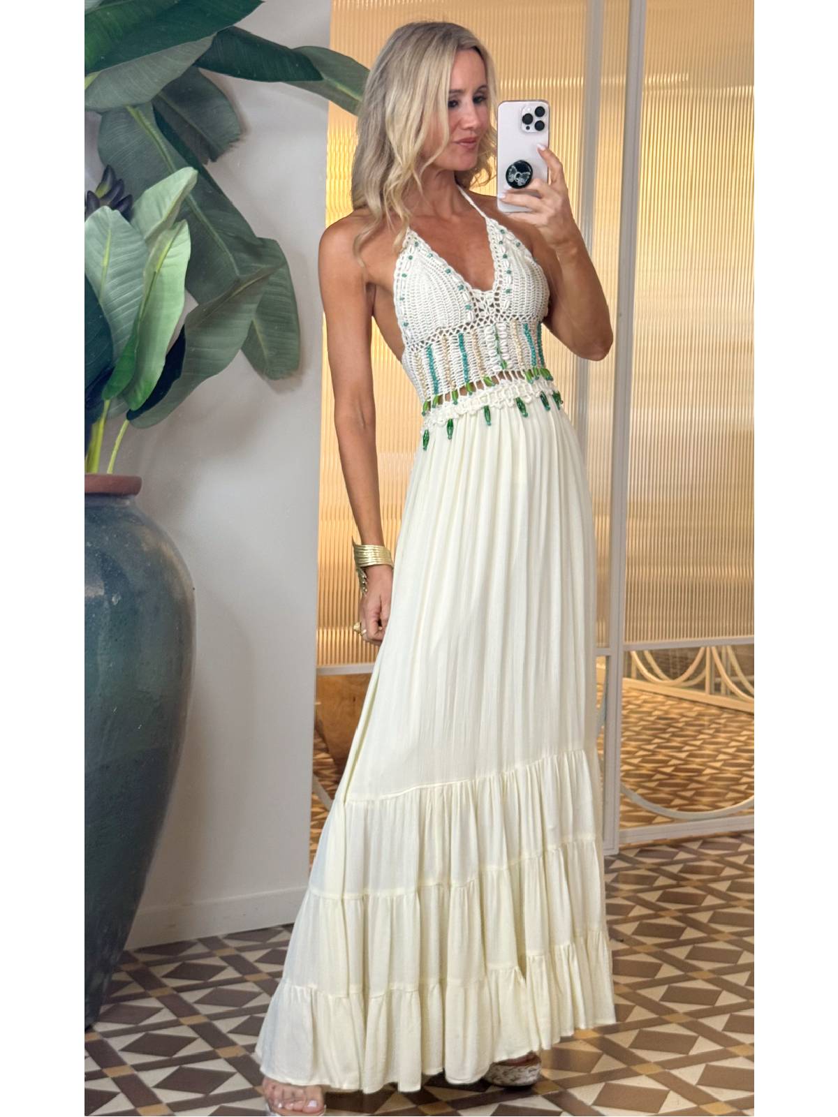 VESTIDO INES LARGO BEIGE