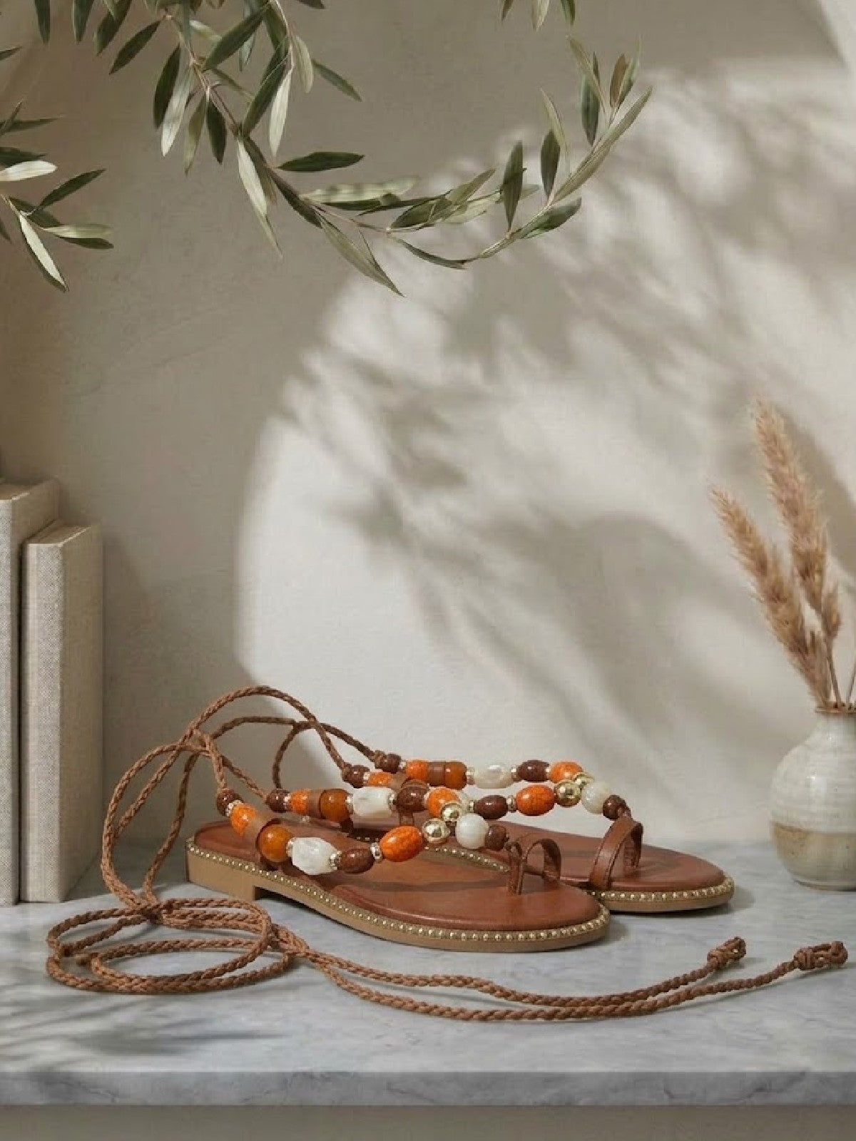 SANDALIA ITHAKI MARRON