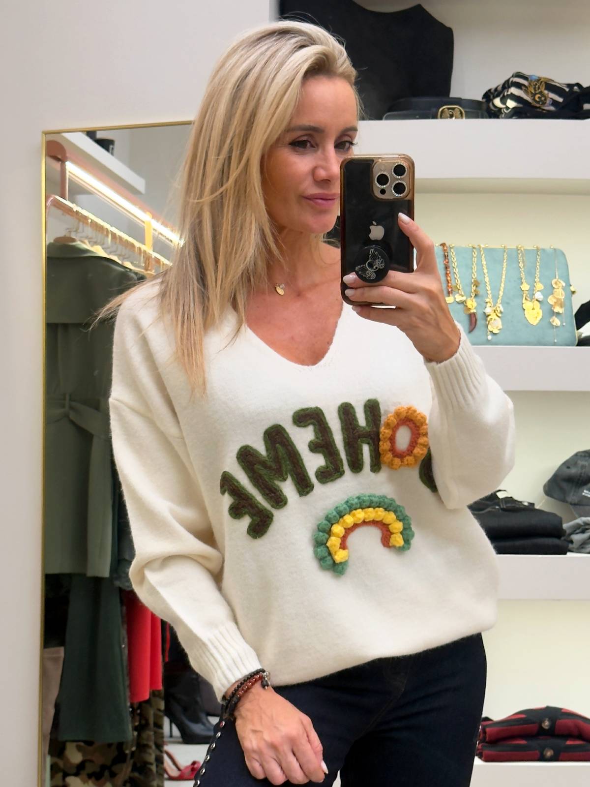 CAMISA BEGE ARCO-ÍRIS