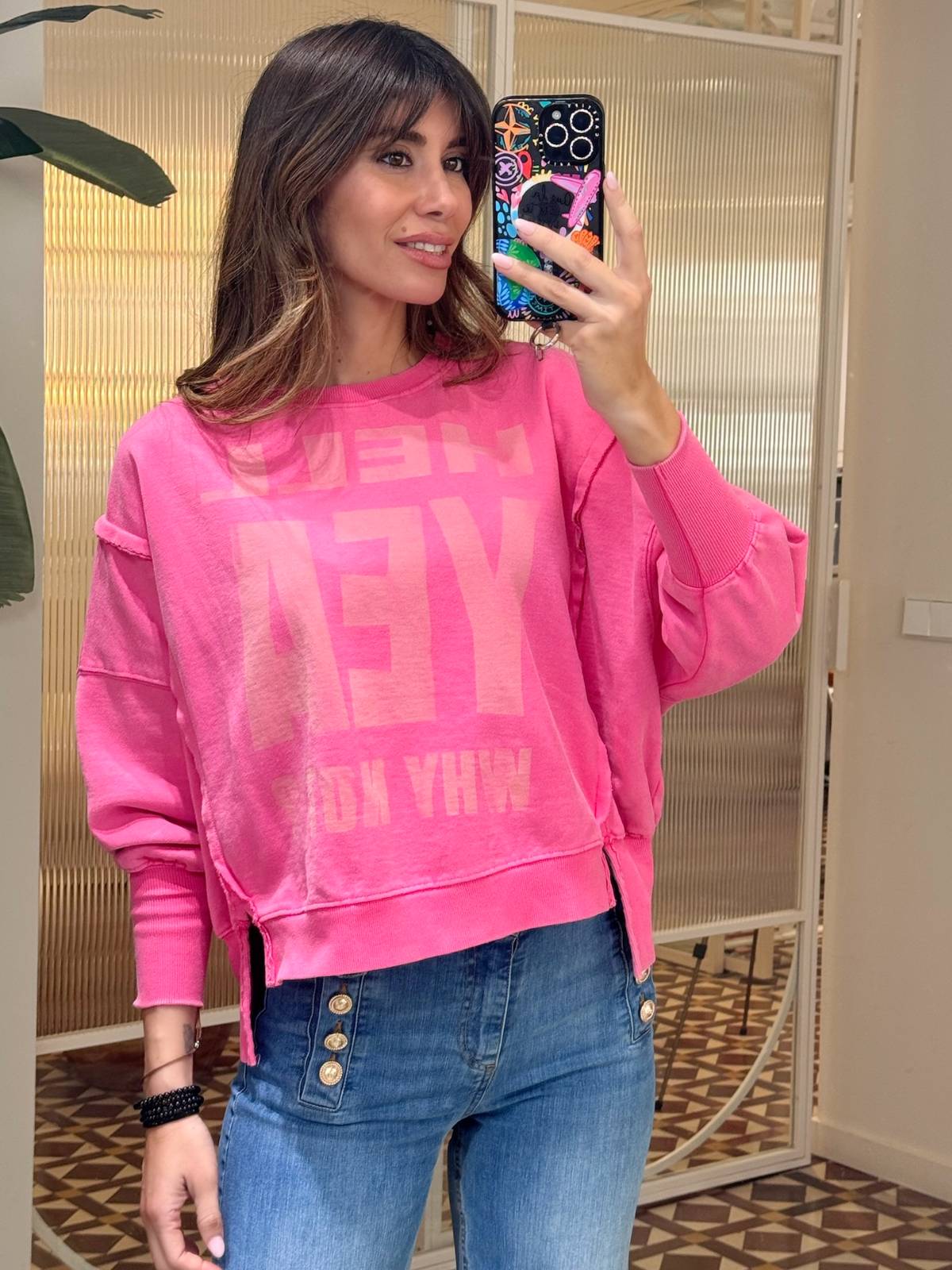 SUDADERA JUDY FUCSIA