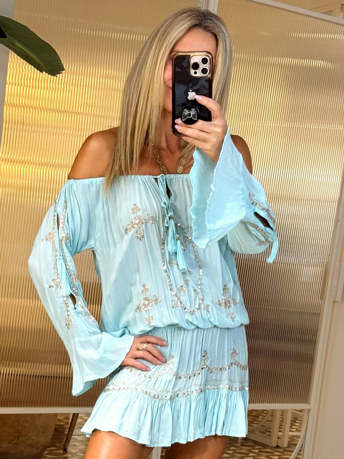 ROBE KAREN AQUAMARINE