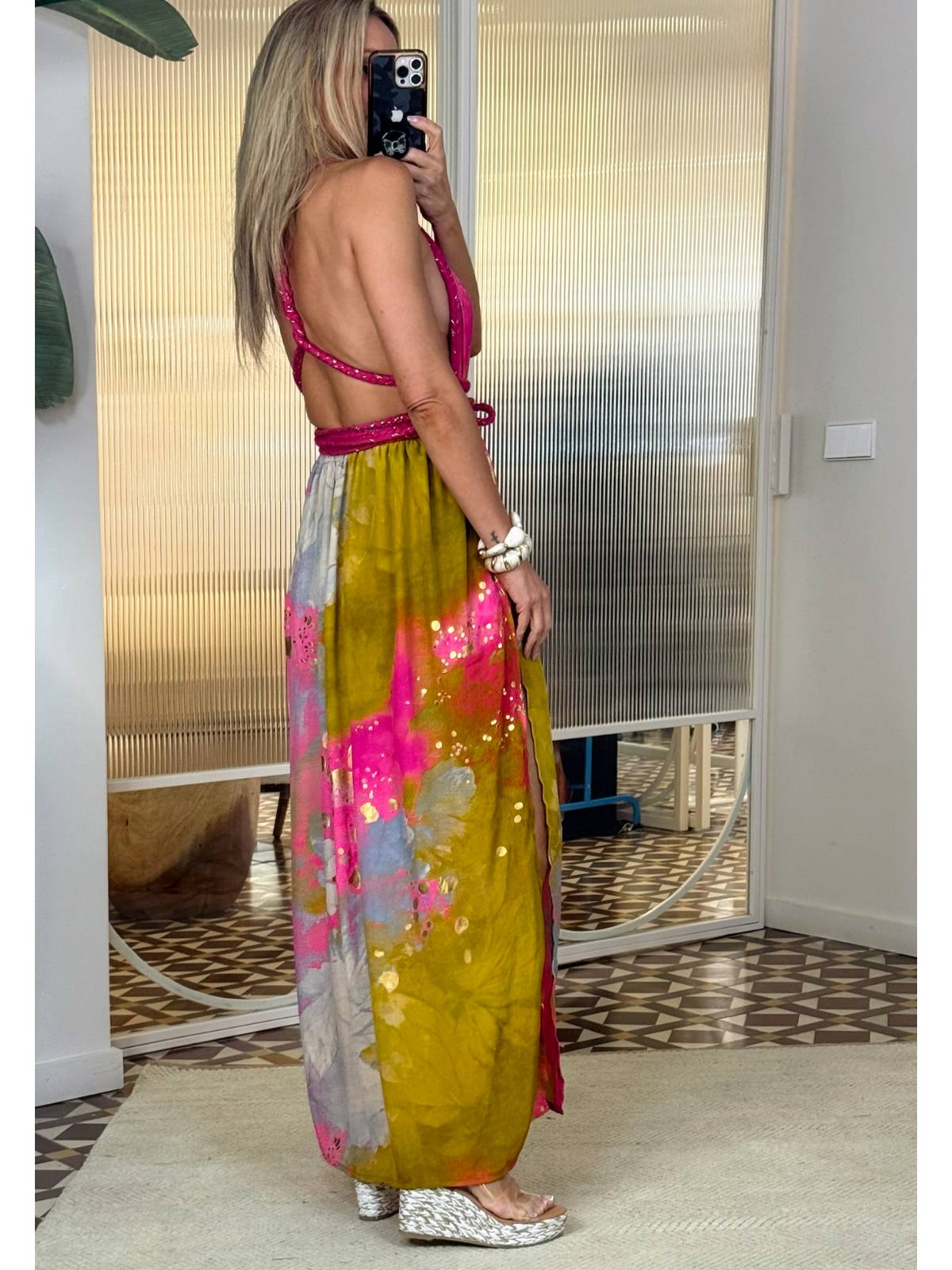 VESTIDO KIORA FUCSIA