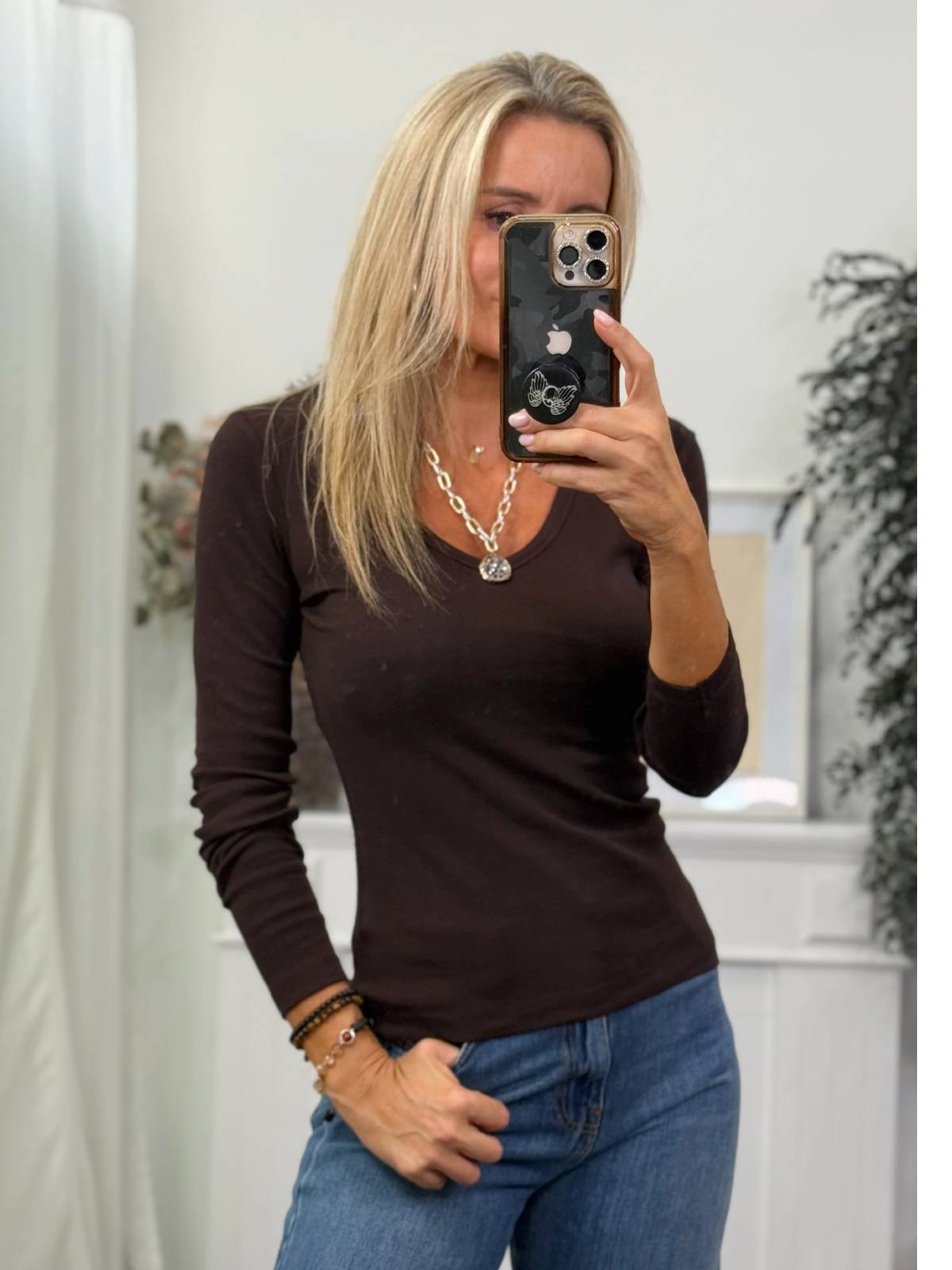 CAMISETA LAILA MARRON