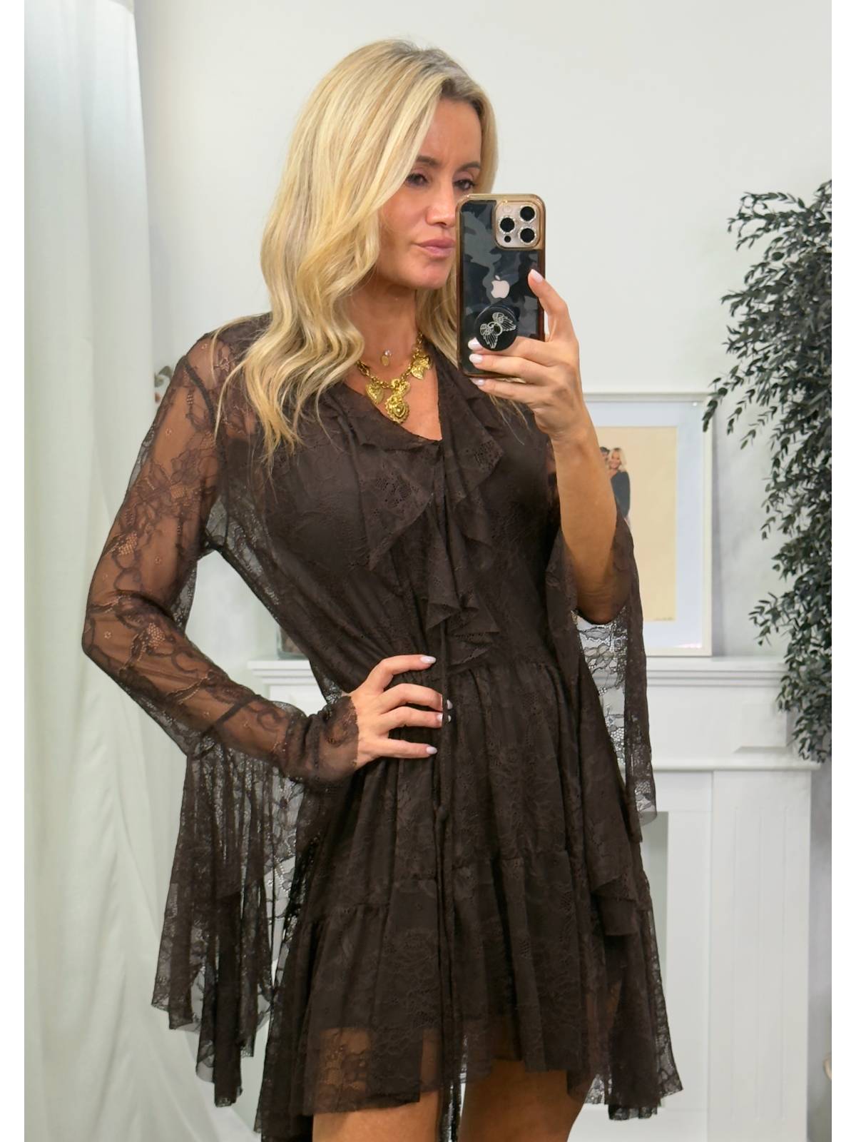 VESTIDO LUBECA CHOCOLATE