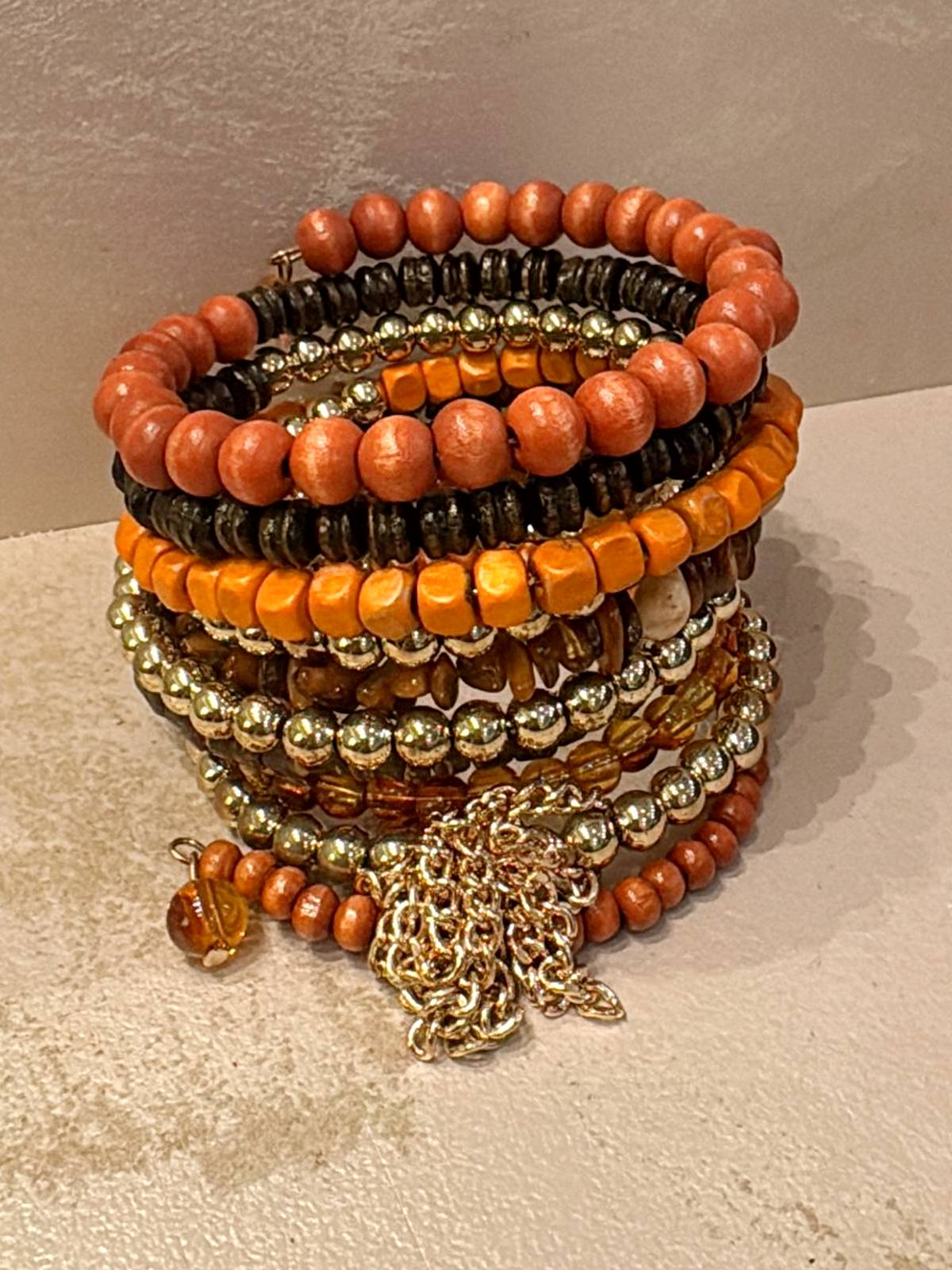 ORANGE COIL BRACELETS