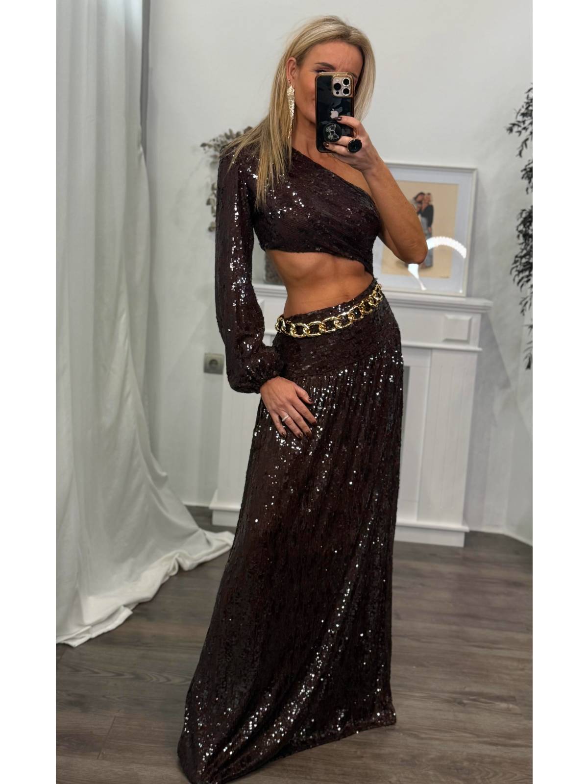 VESTIDO NARELIA MARRON