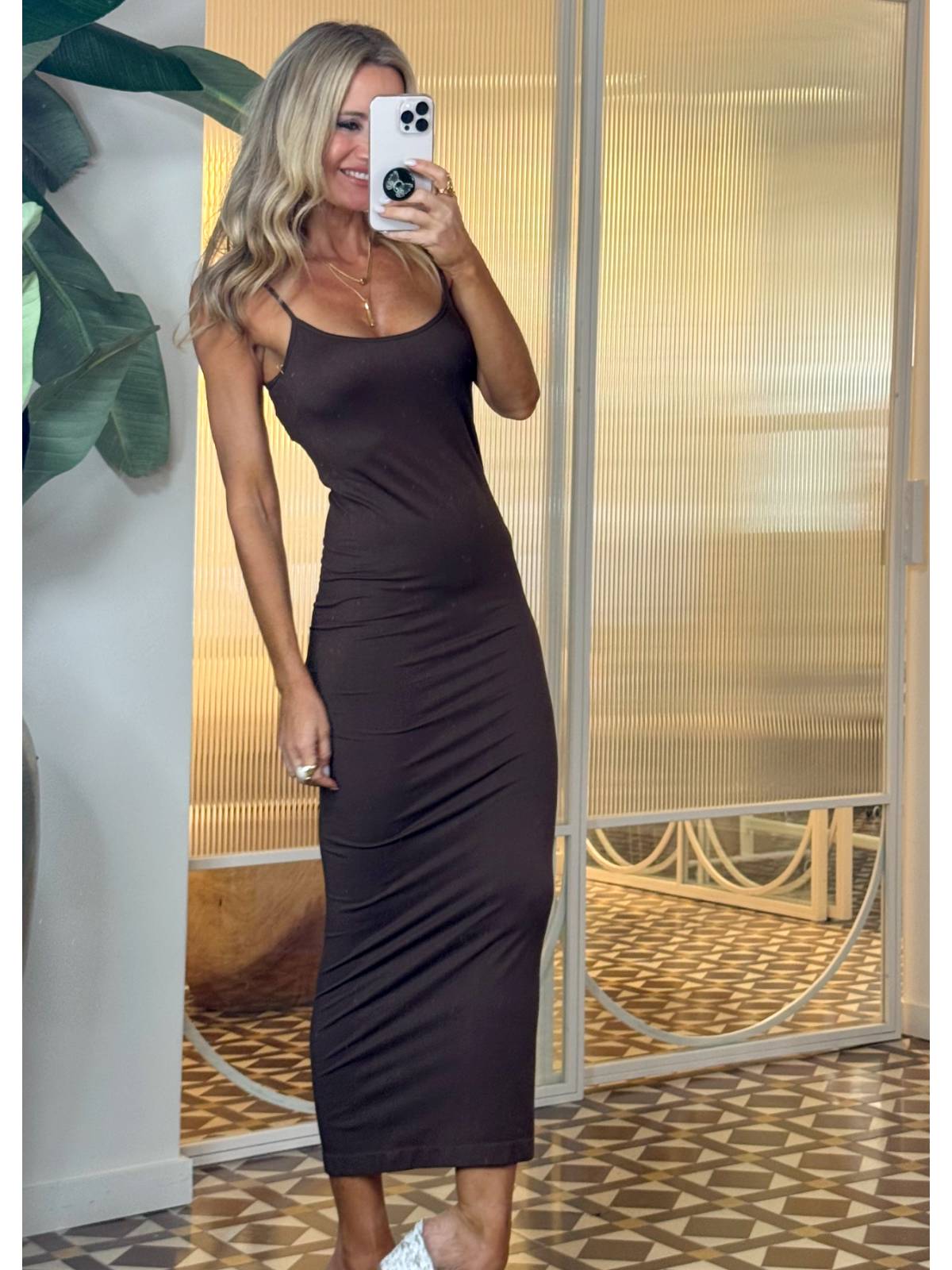 VESTIDO PAINET MARRON