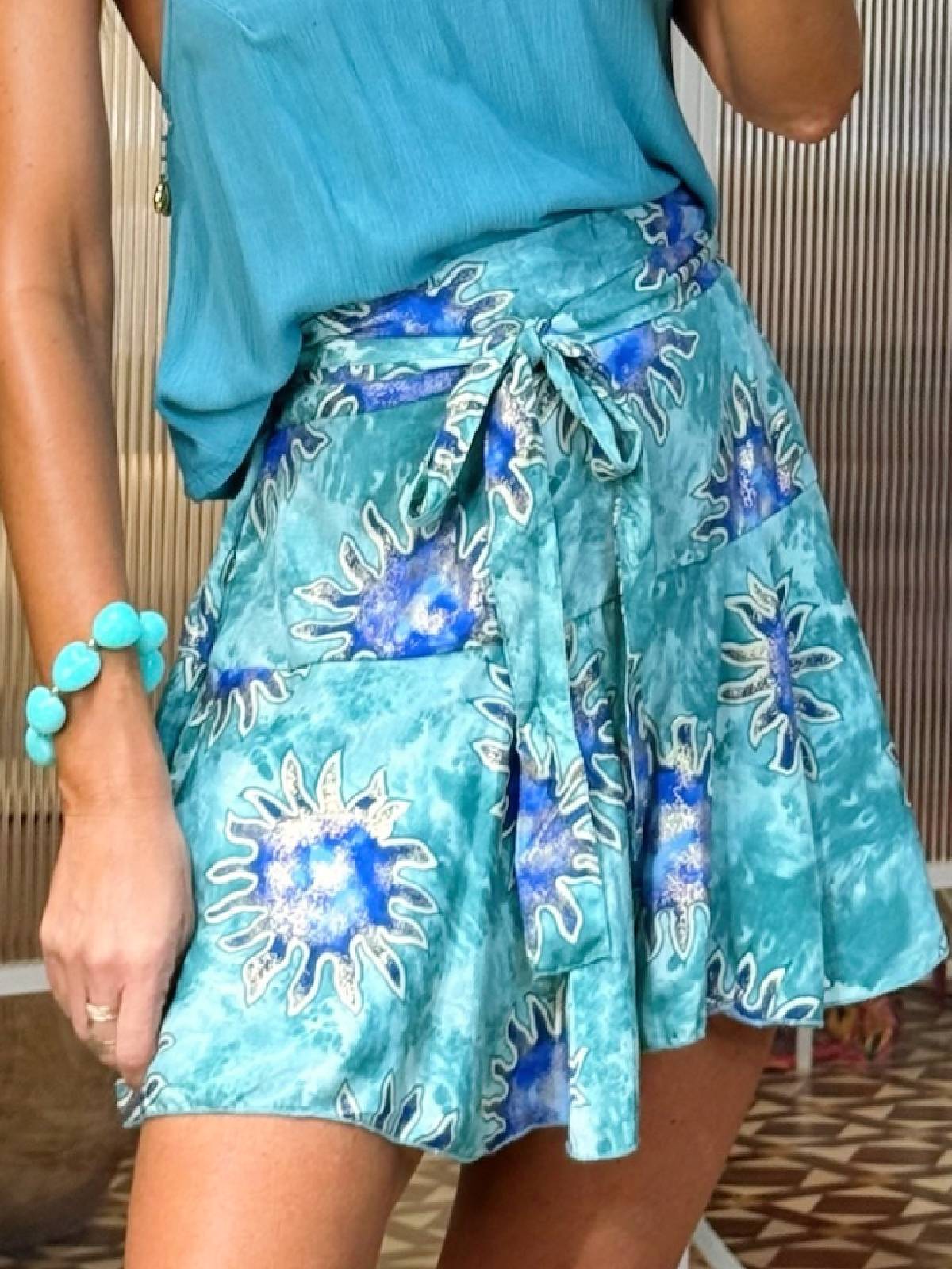 FALDA PANMA TURQUESA