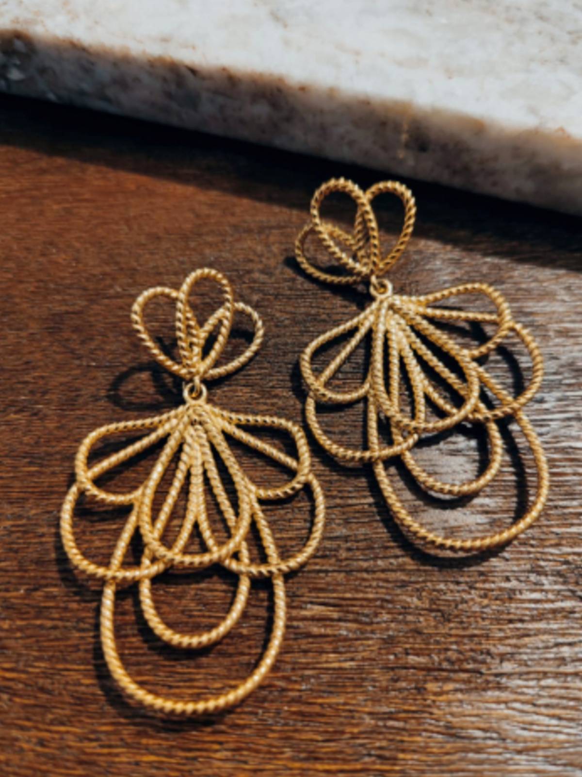 PENDIENTES ROPE DORADO