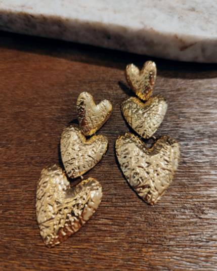 PENDIENTES TRIPLE CORAZÓN