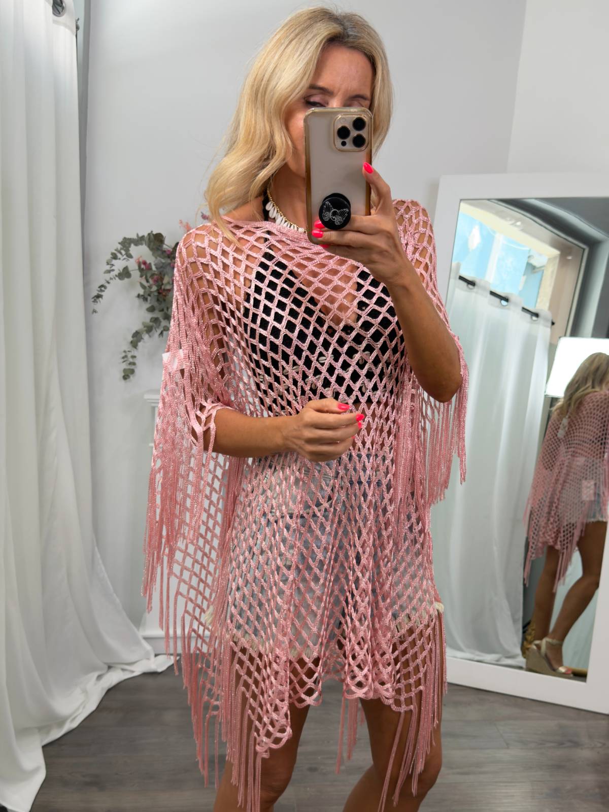 PONCHO GLOW ROSA