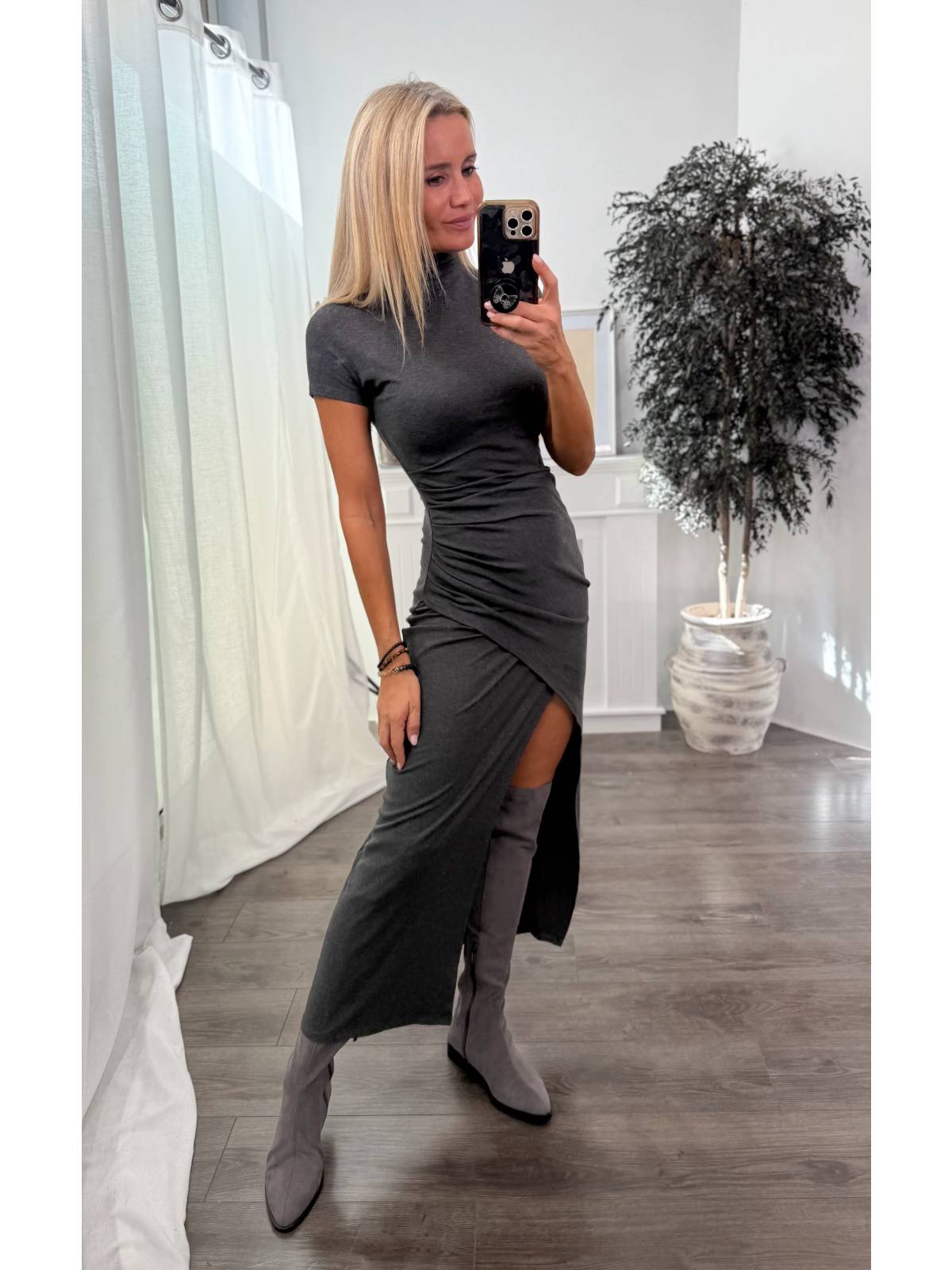 VESTIDO RABEL GRIS