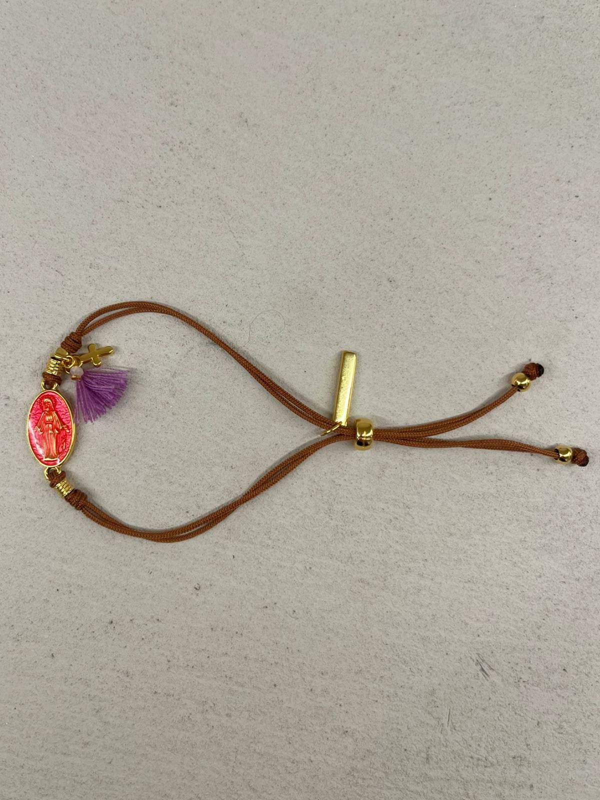 PULSERA VIRGEN ROSA FLÚOR