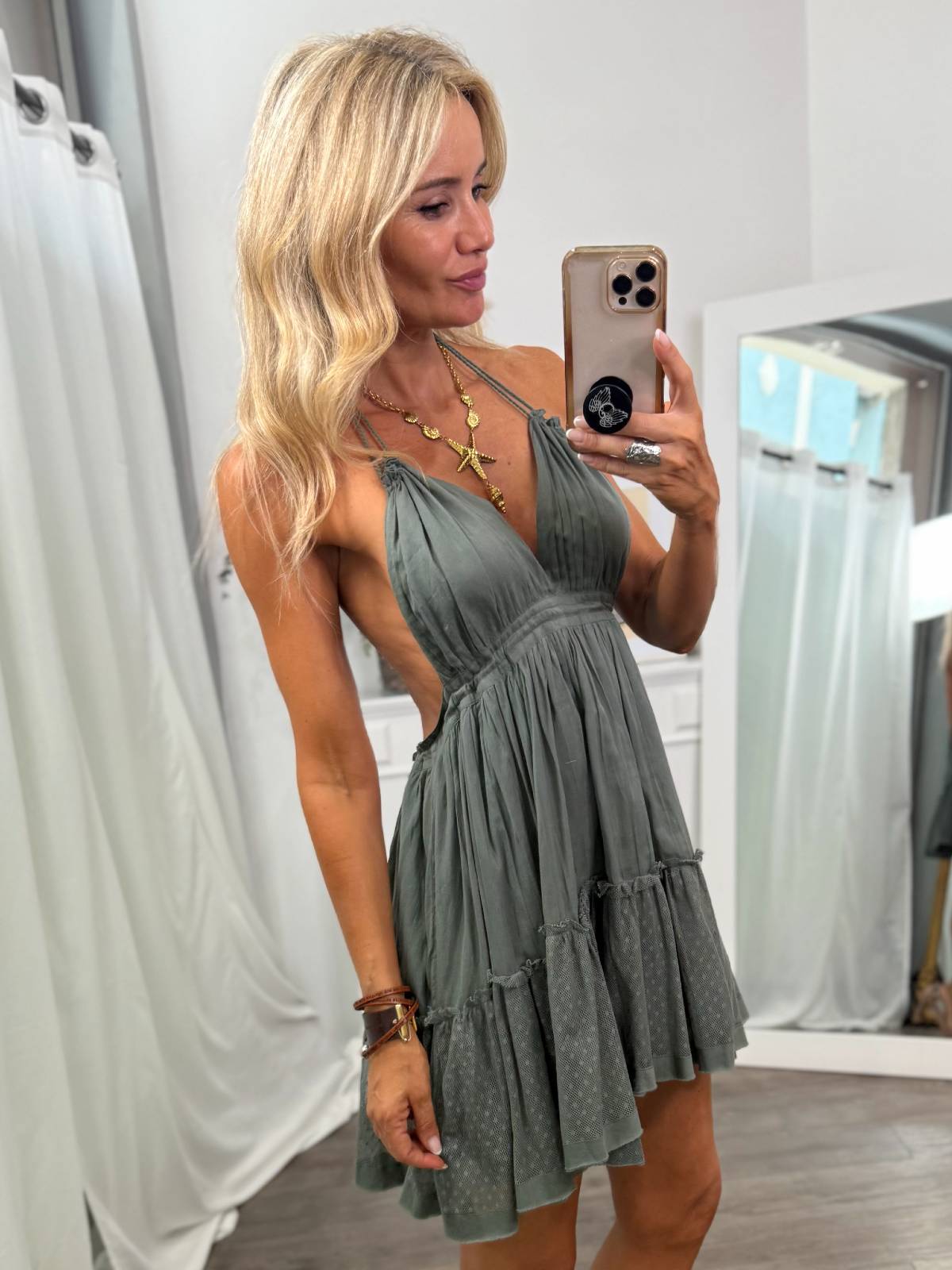VESTIDO SALUTE KAKI