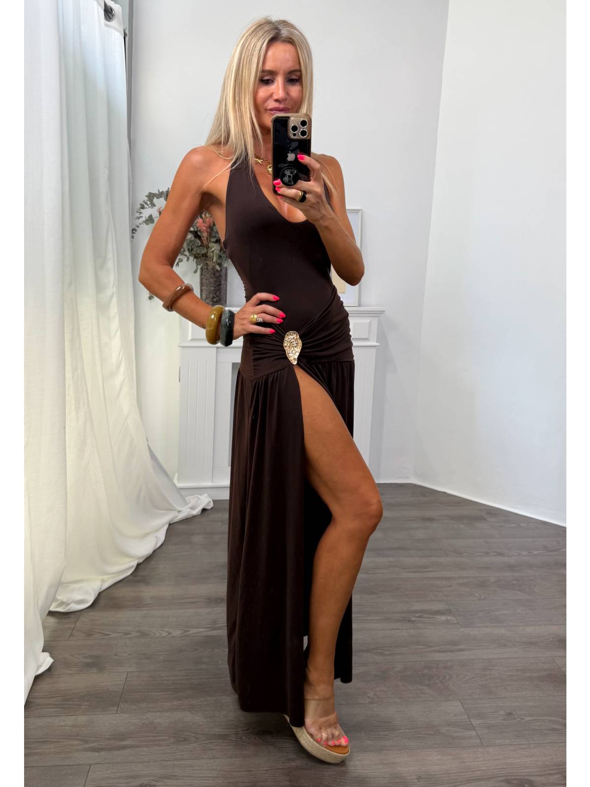VESTIDO SFORZA MARRON