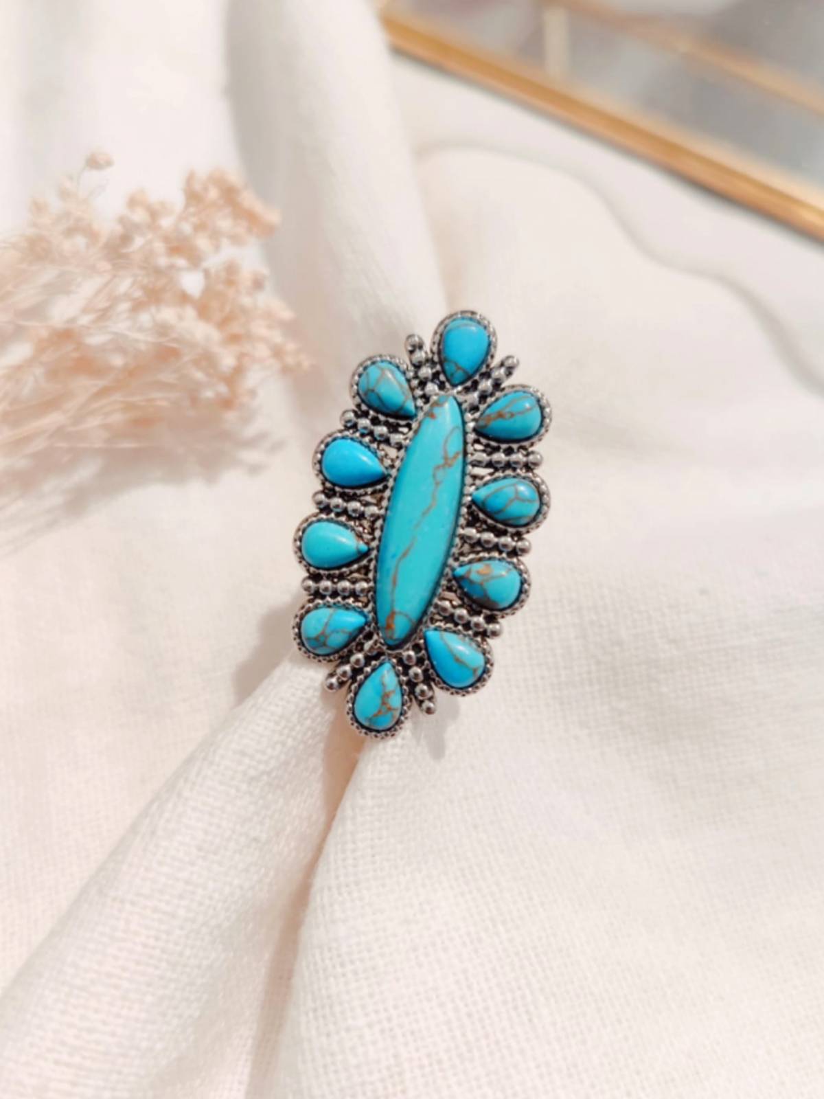 ANILLO PIEDRA TURQUESA PL