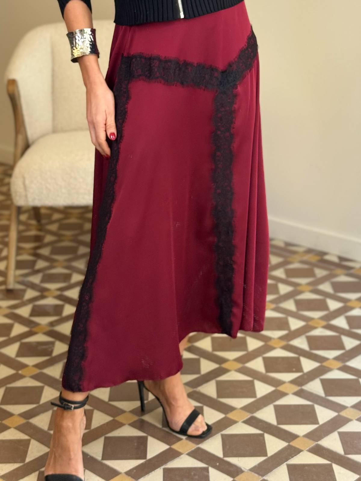 FALDA SOREBI BURDEOS