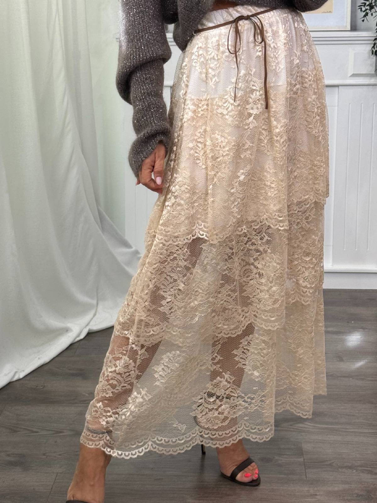 FALDA TAORMINA BEIGE