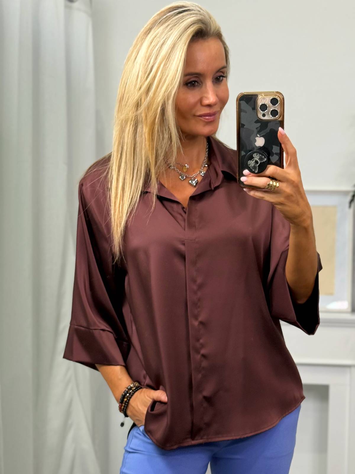 BLUSA TENILA MARRON