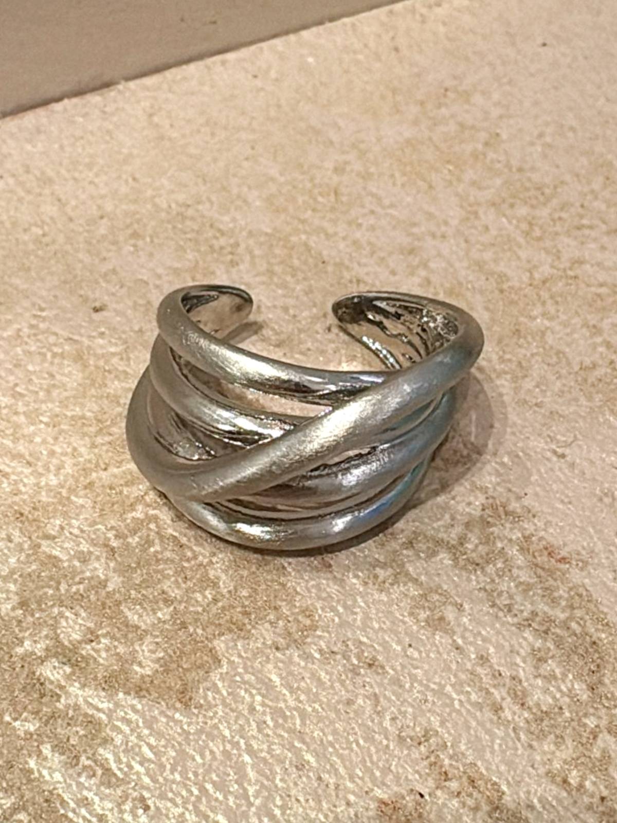 TWINED SILVER RING